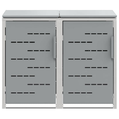 Rollbehälterlagerung for 2 Bins 240L Edelstahl Grau