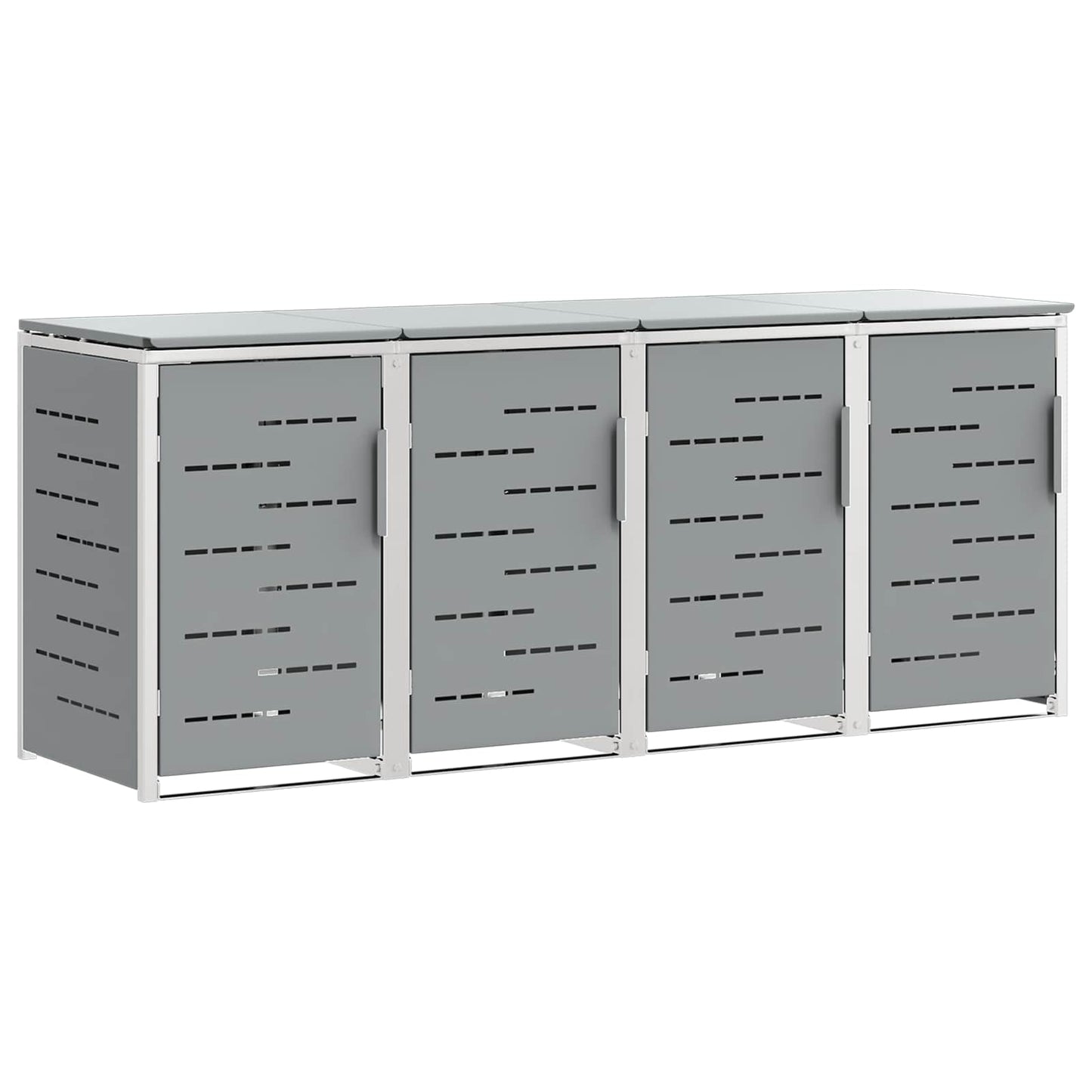 Rollbehälterlagerung for 4 Bins 240L Edelstahl Grau