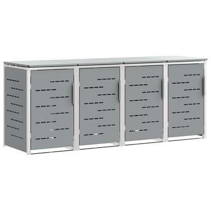 Rollbehälterlagerung for 4 Bins 240L Edelstahl Grau