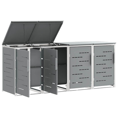 Rollbehälterlagerung for 4 Bins 240L Edelstahl Grau