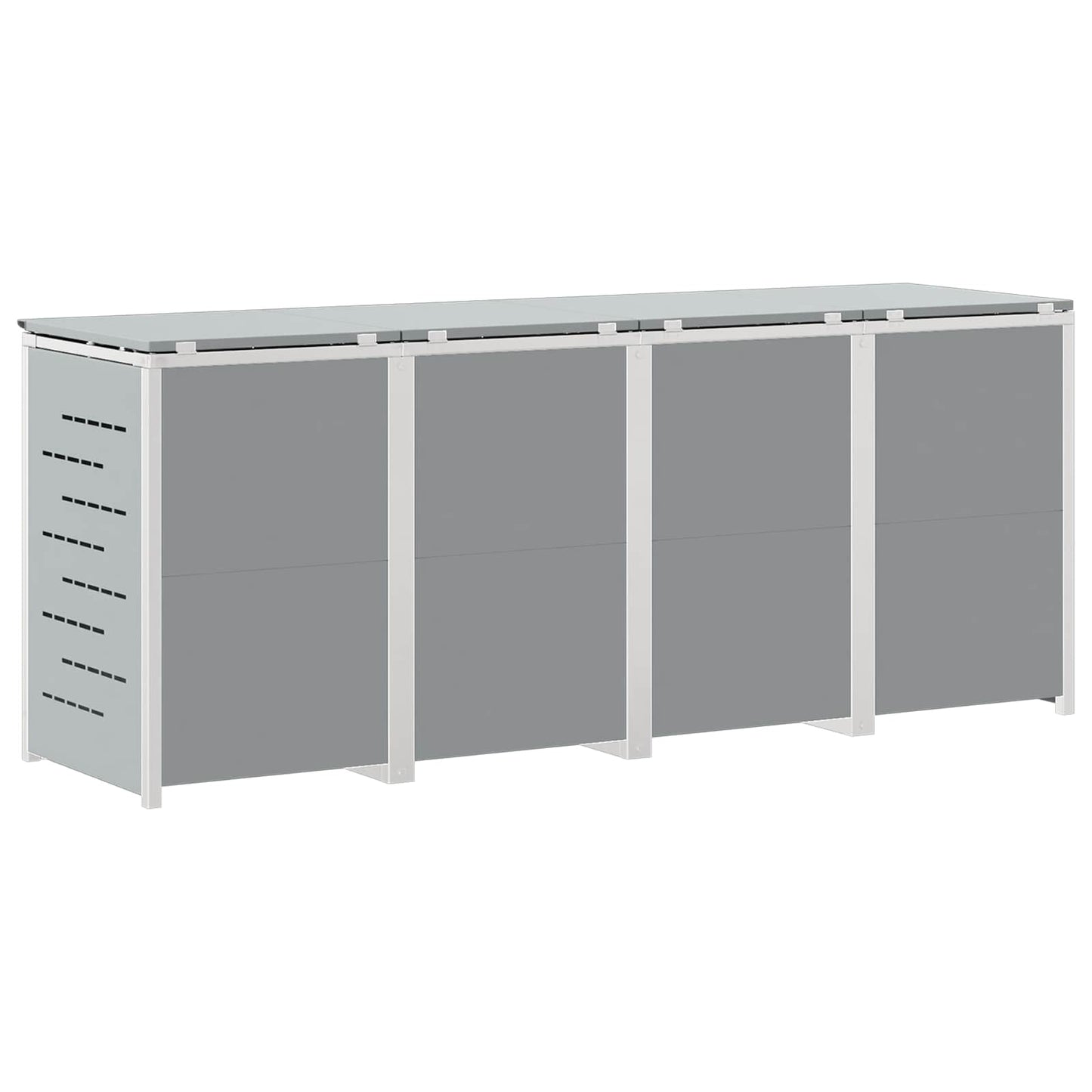 Rollbehälterlagerung for 4 Bins 240L Edelstahl Grau