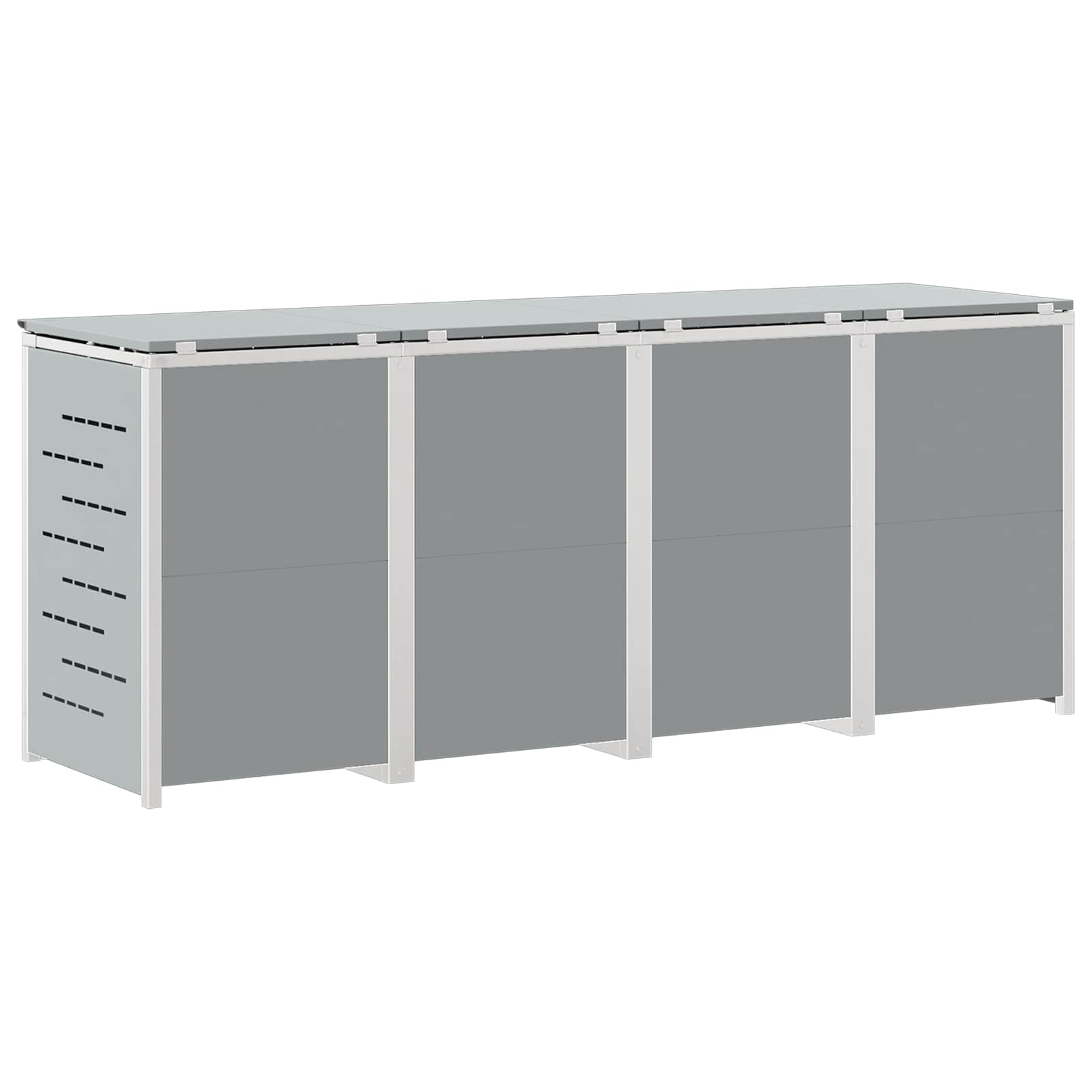 Rollbehälterlagerung for 4 Bins 240L Edelstahl Grau