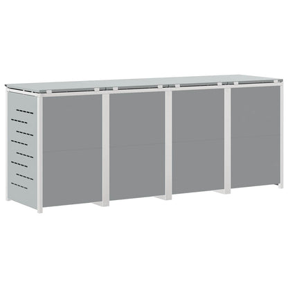 Rollbehälterlagerung for 4 Bins 240L Edelstahl Grau