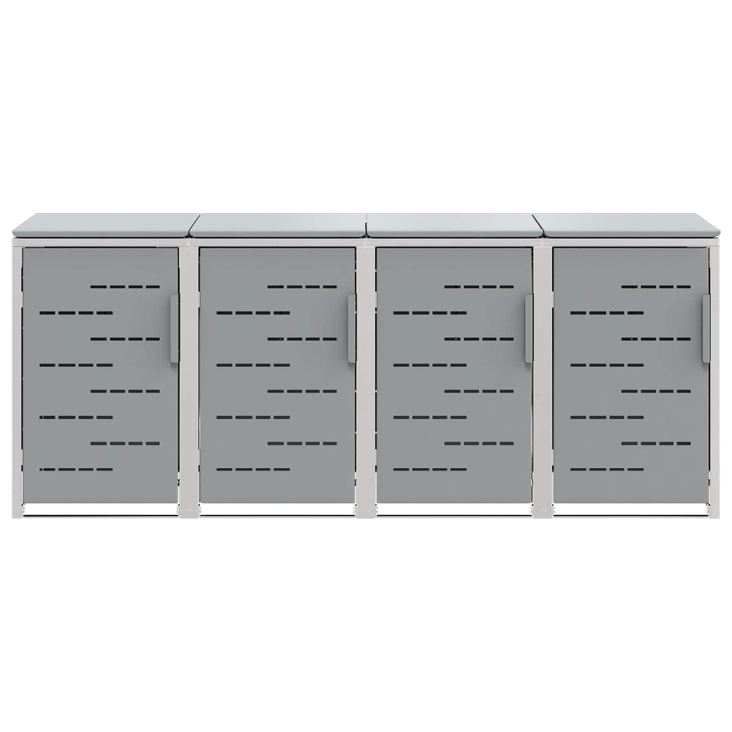 Rollbehälterlagerung for 4 Bins 240L Edelstahl Grau