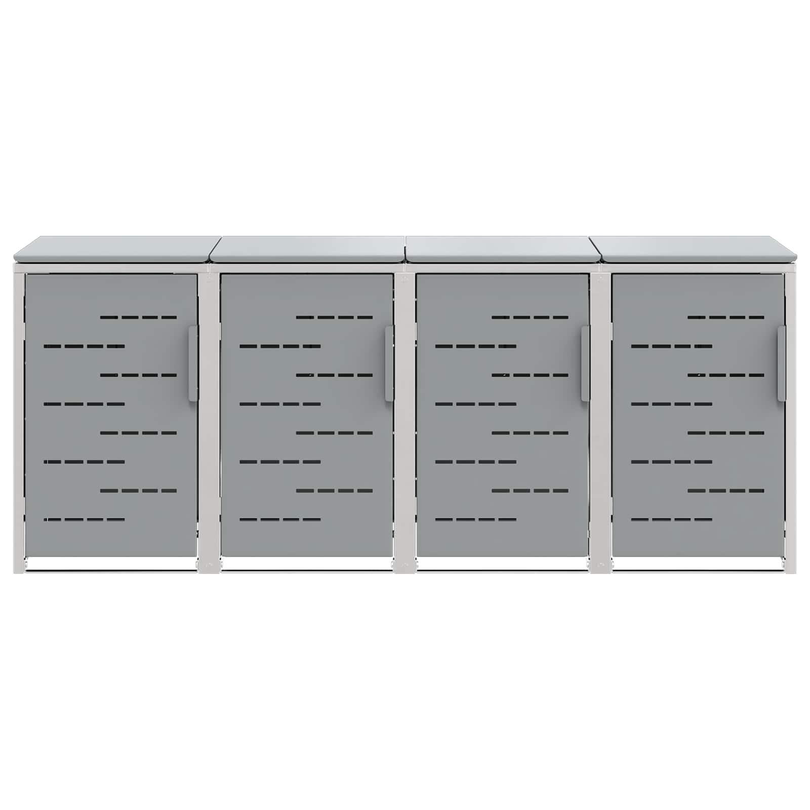 Rollbehälterlagerung for 4 Bins 240L Edelstahl Grau