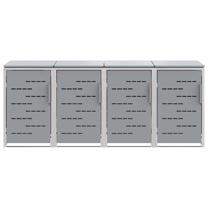Rollbehälterlagerung for 4 Bins 240L Edelstahl Grau