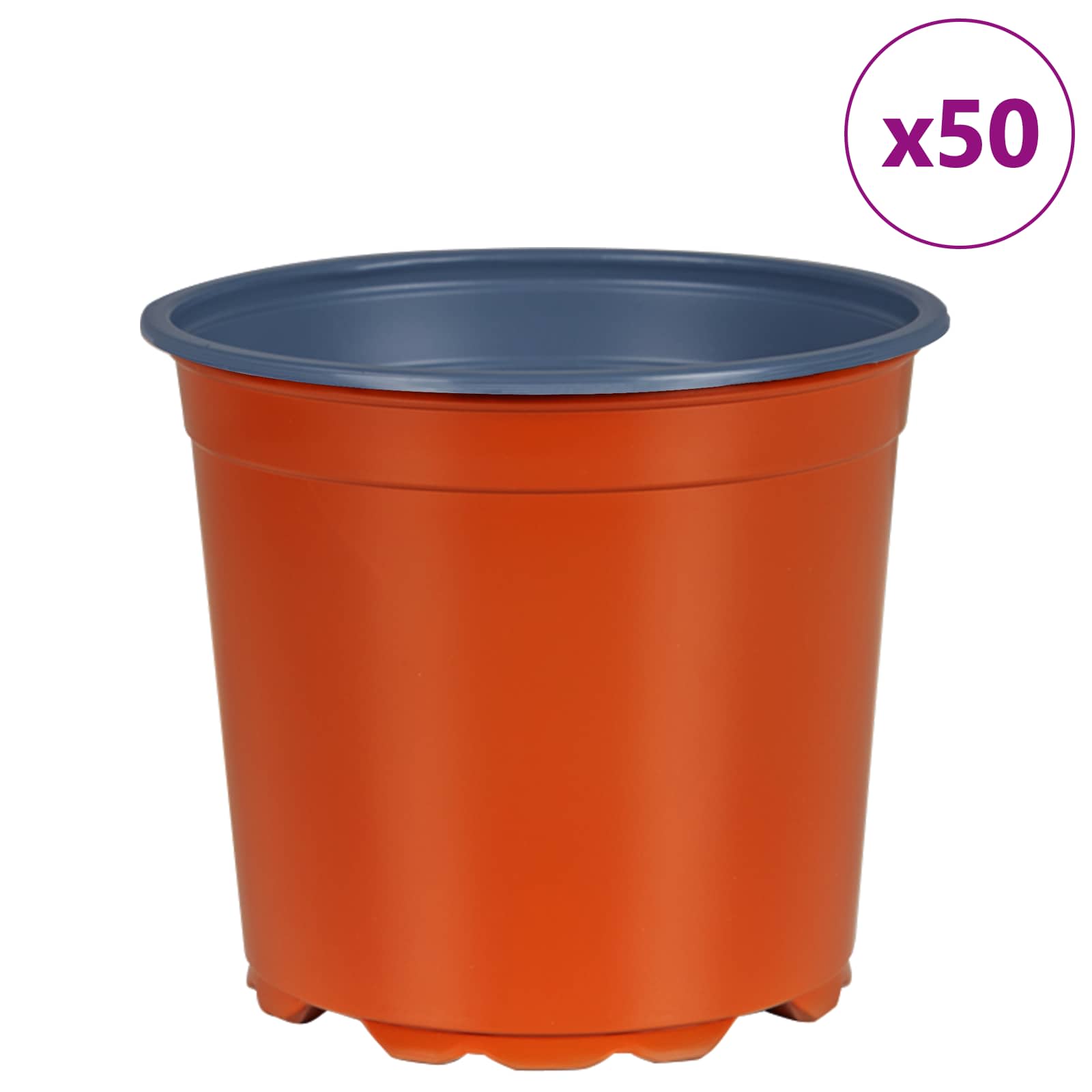 Runder Blumentopf 50 Stk. Terrakotta Ø 15 x 13 cm Kunststoff