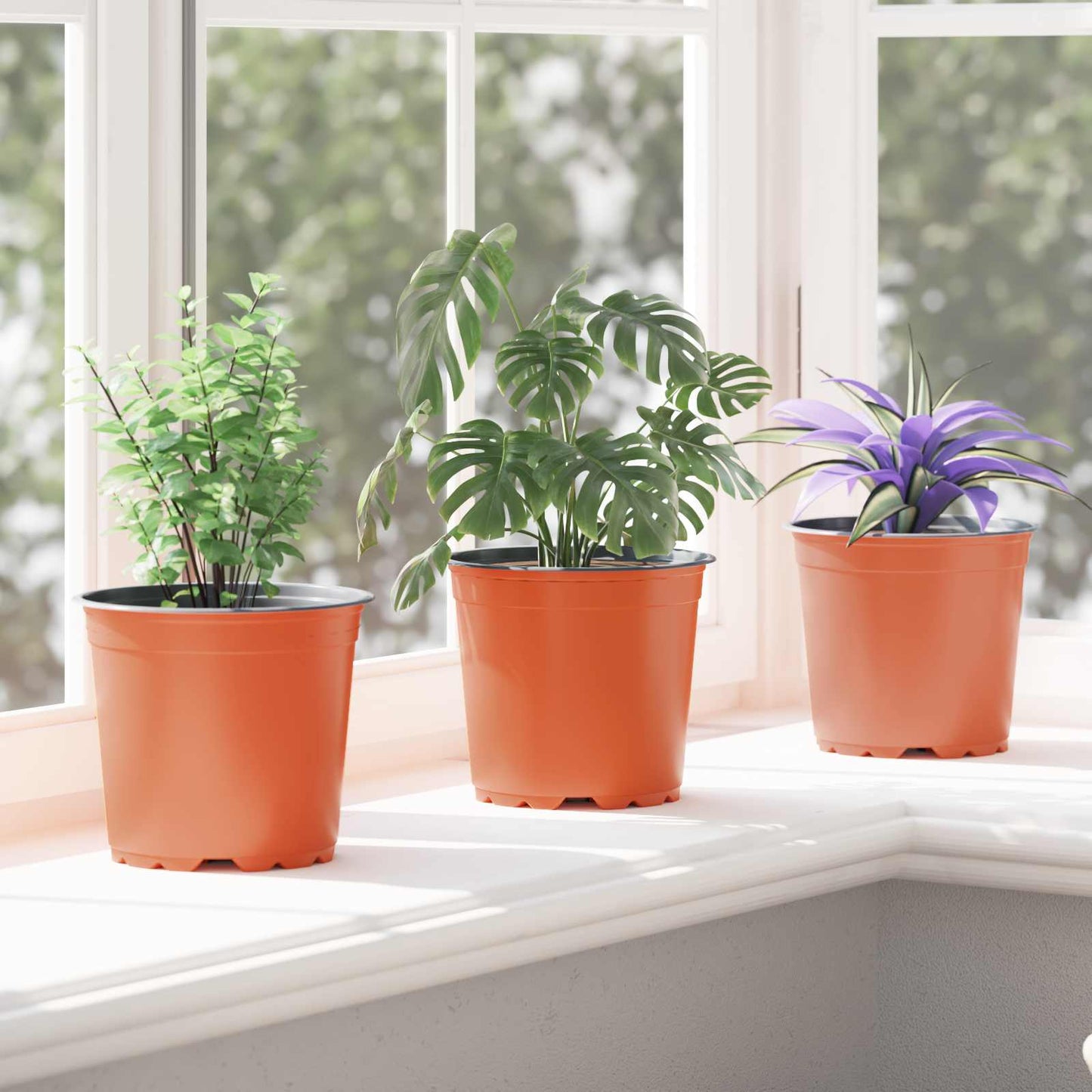 Runder Blumentopf 100 Stk. Terrakotta Ø 15 x 13 cm Kunststoff