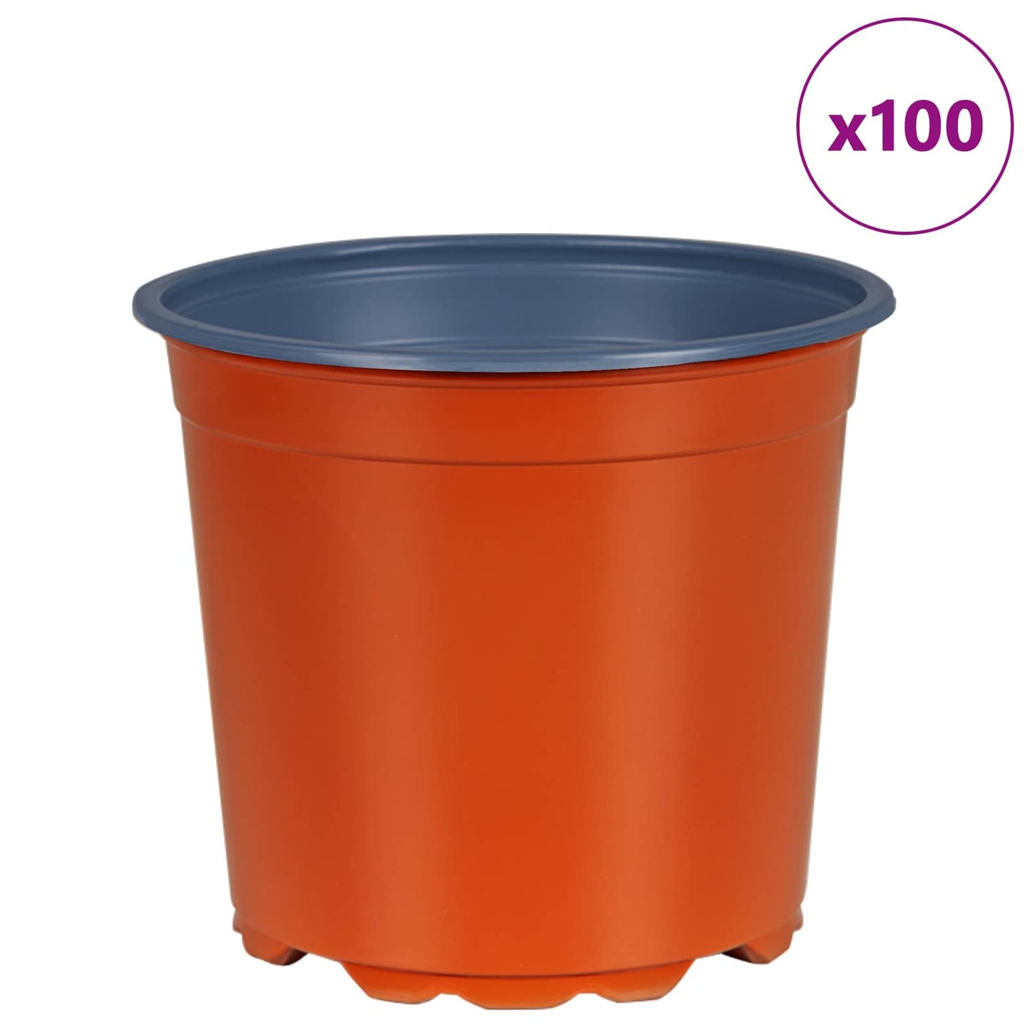 Runder Blumentopf 100 stk. Terrakotta Ø 15 x 13 cm Kunststoff