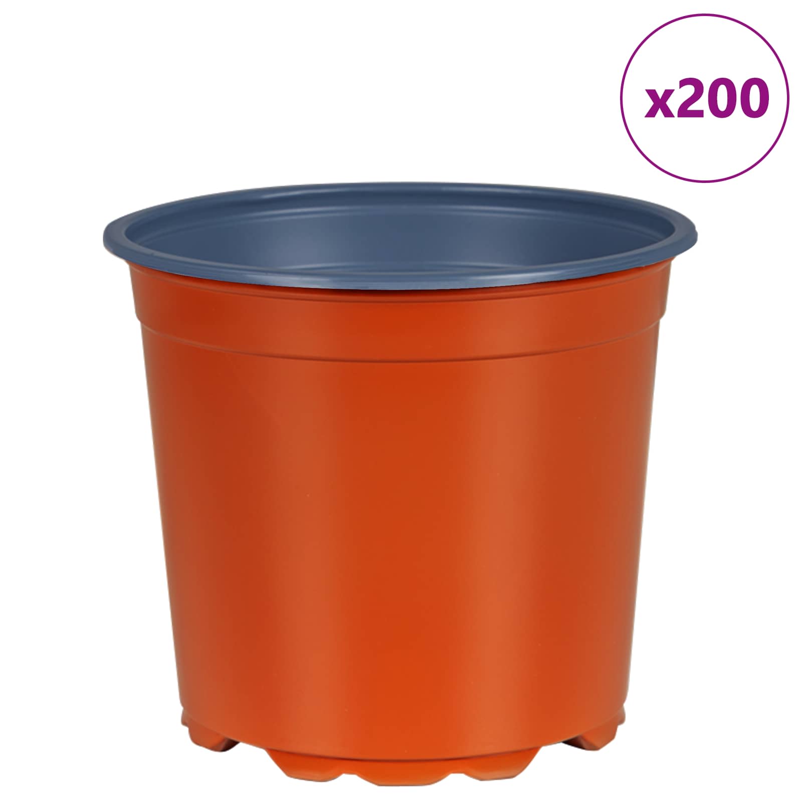 Runder Blumentopf 200 Stk. Terrakotta Ø 15 x 13 cm Kunststoff