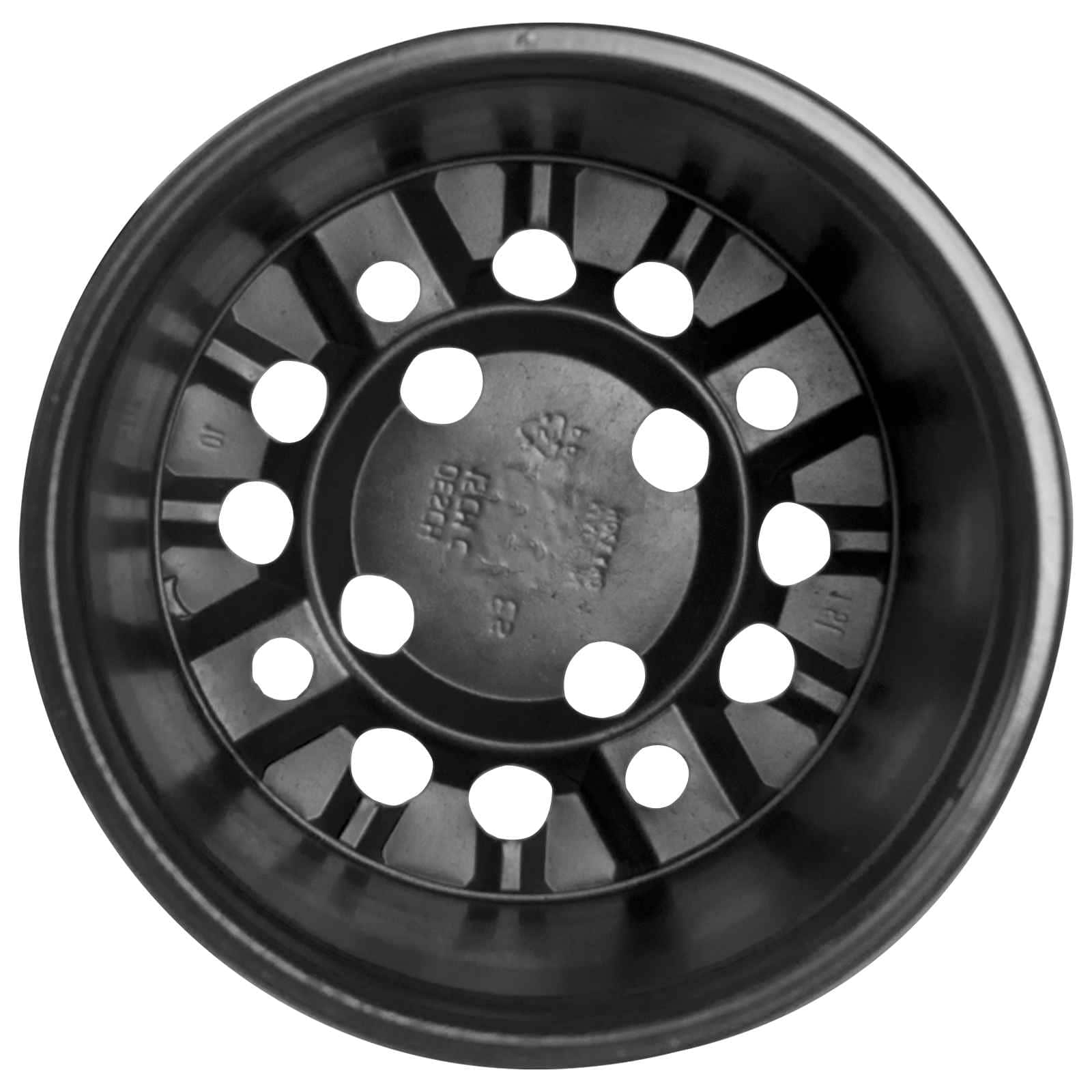 Runder Blumentopf 100 Stk. Schwarz Ø 15 x 13 cm Kunststoff