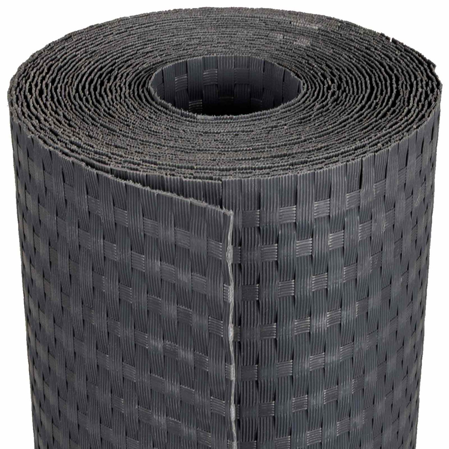 Balkonsichtschutz Dunkelgrau 400 x 80 cm Poly-Rattan