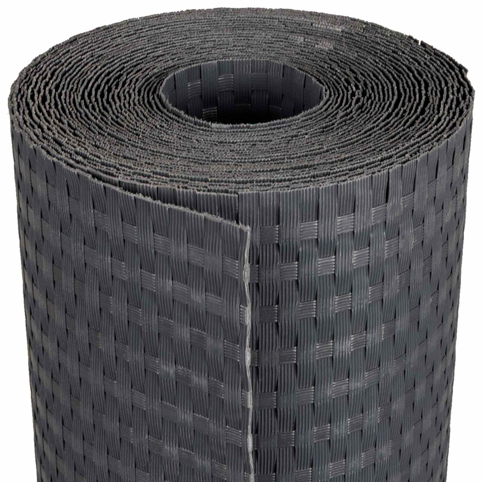 Balkonsichtschutz Dunkelgrau 400 x 90 cm Poly-Rattan