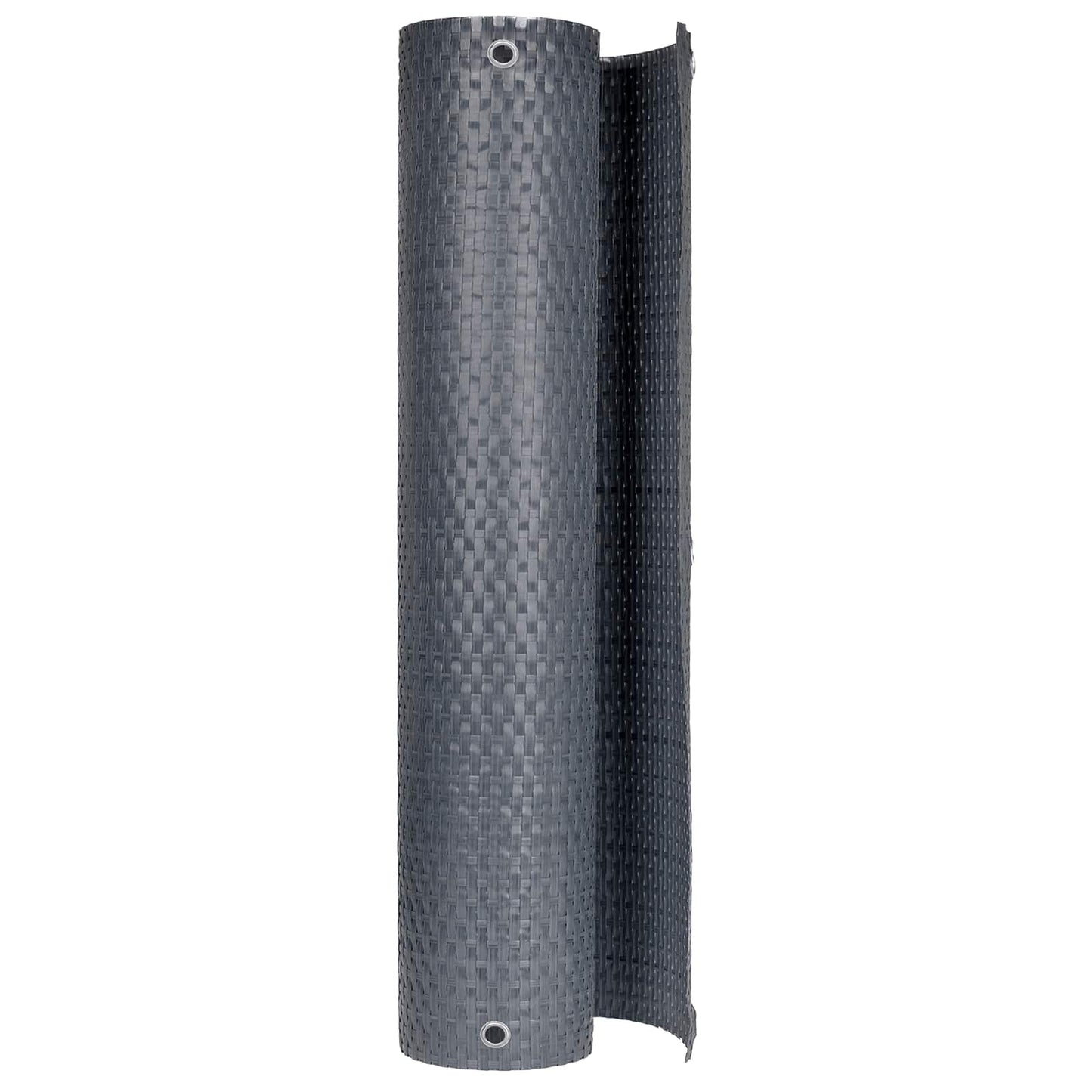 Balkonsichtschutz mit Ösen 300 x 80 cm Poly-Rattan Anthrazit