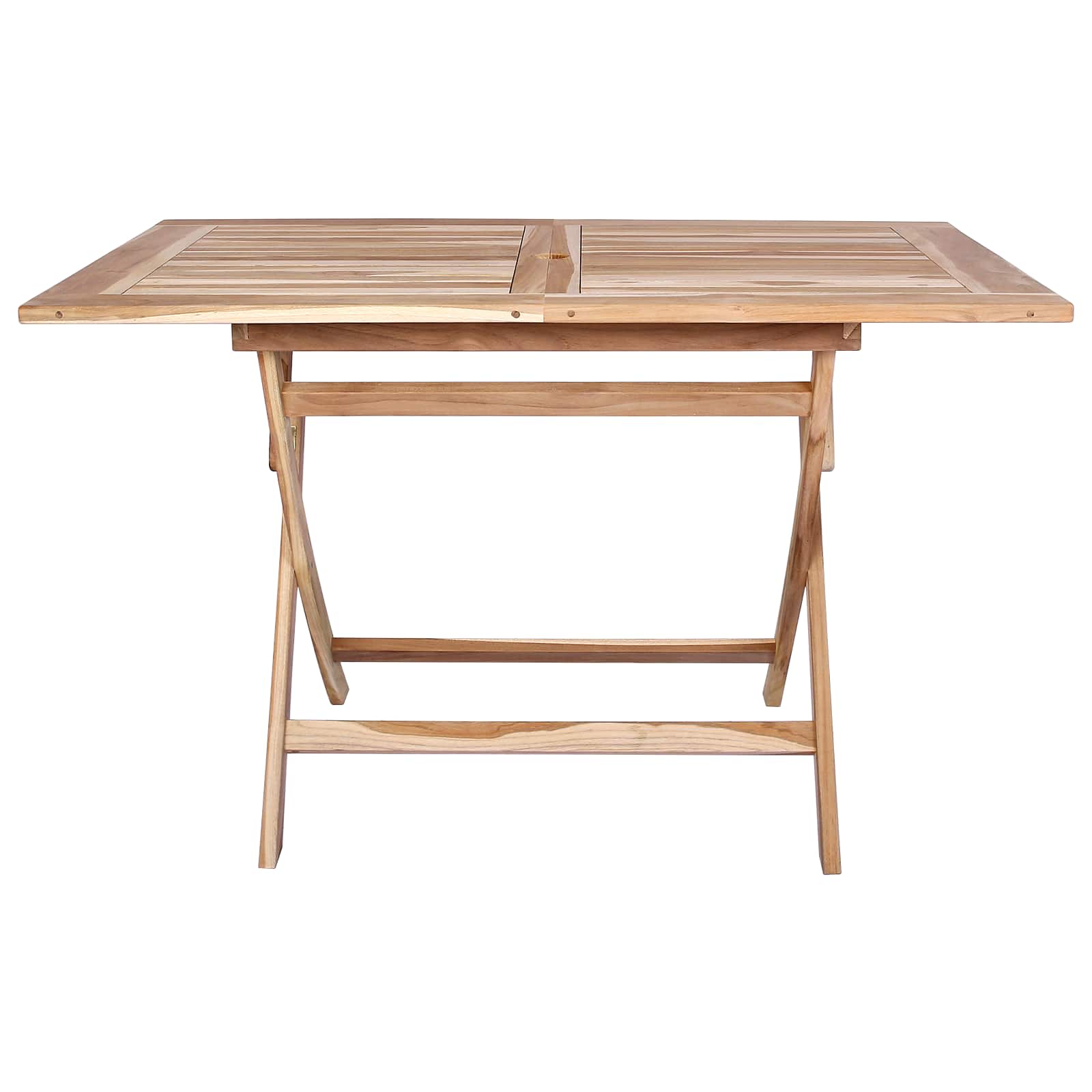 Klappbarer Gartentisch Natur 120 x 70 x 75,5 cm
