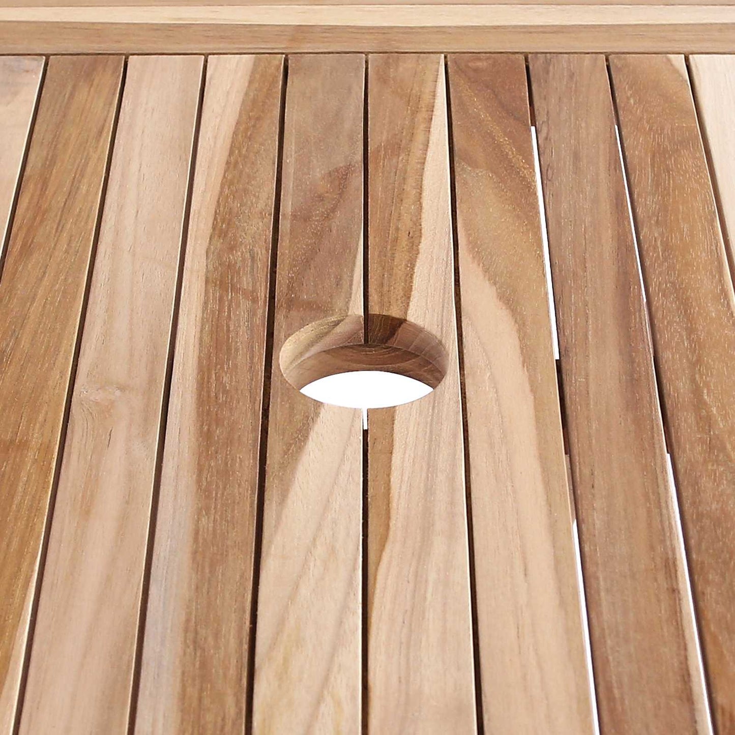 Klappbarer Gartentisch Natur 160 x 80 x 76 cm Massivholz Teak