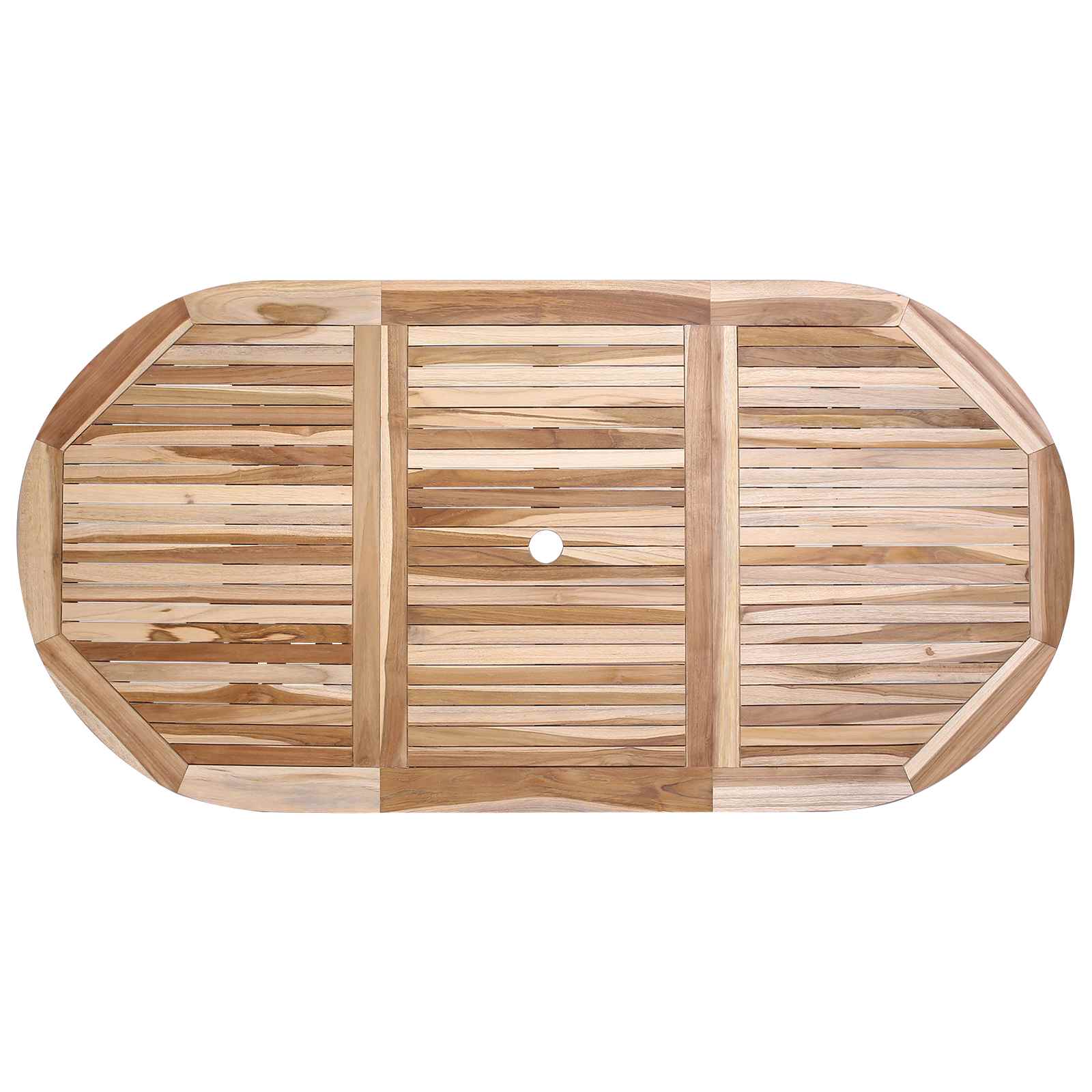 Klappbarer Gartentisch Natur 160 x 80 x 76 cm Massivholz Teak