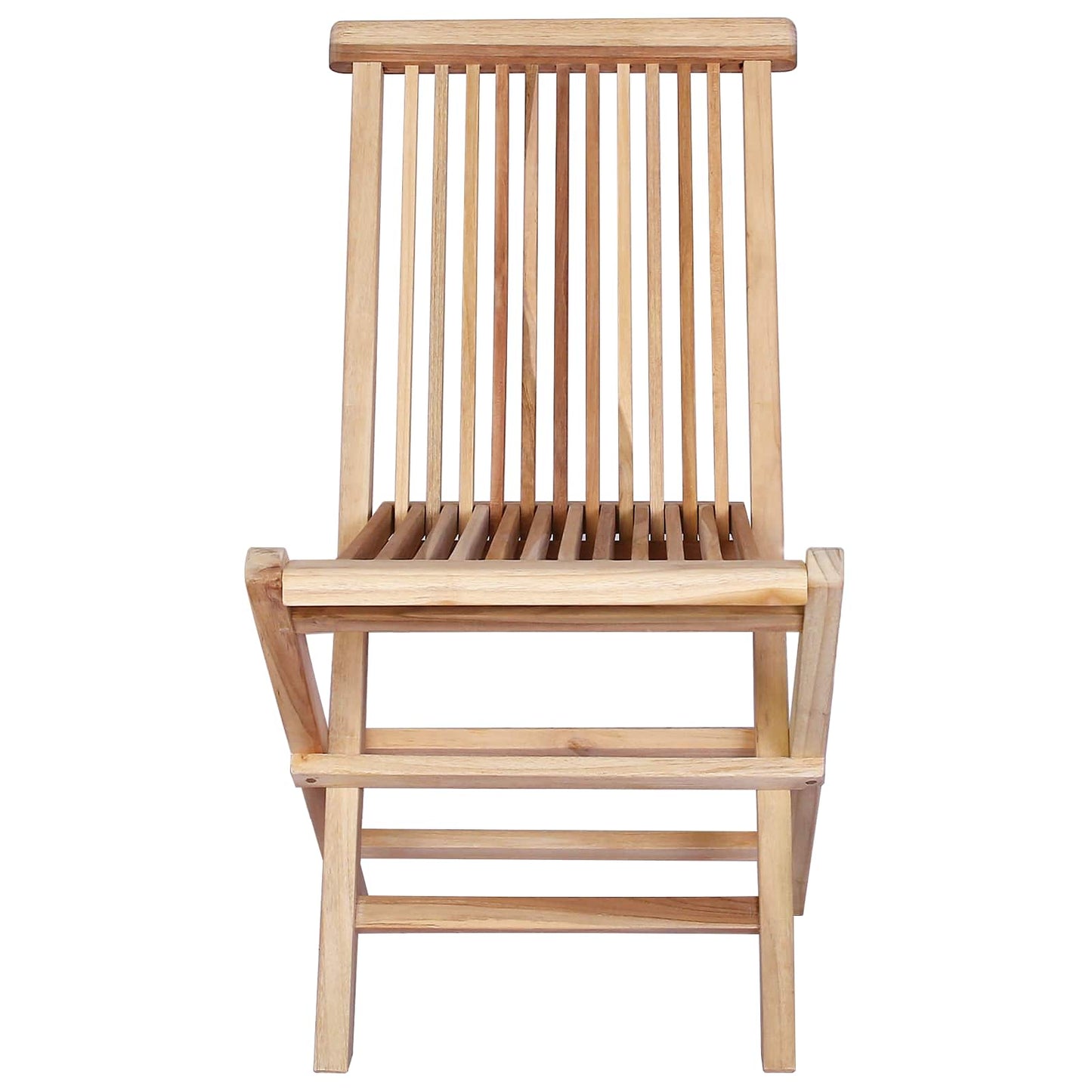 Klappbarer Gartenstuhl 2 Stk. Natur Massivholz Teak