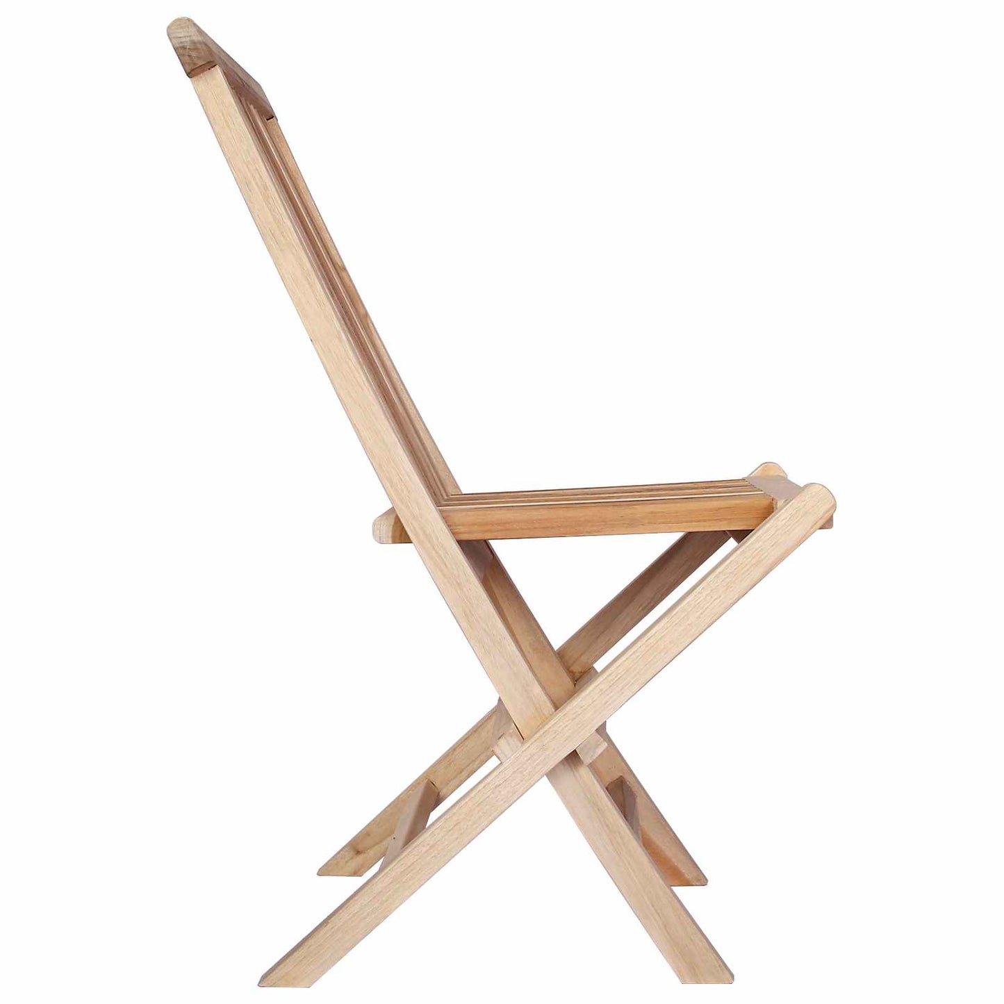 Klappbarer Gartenstuhl 2 Stk. Natur Massivholz Teak