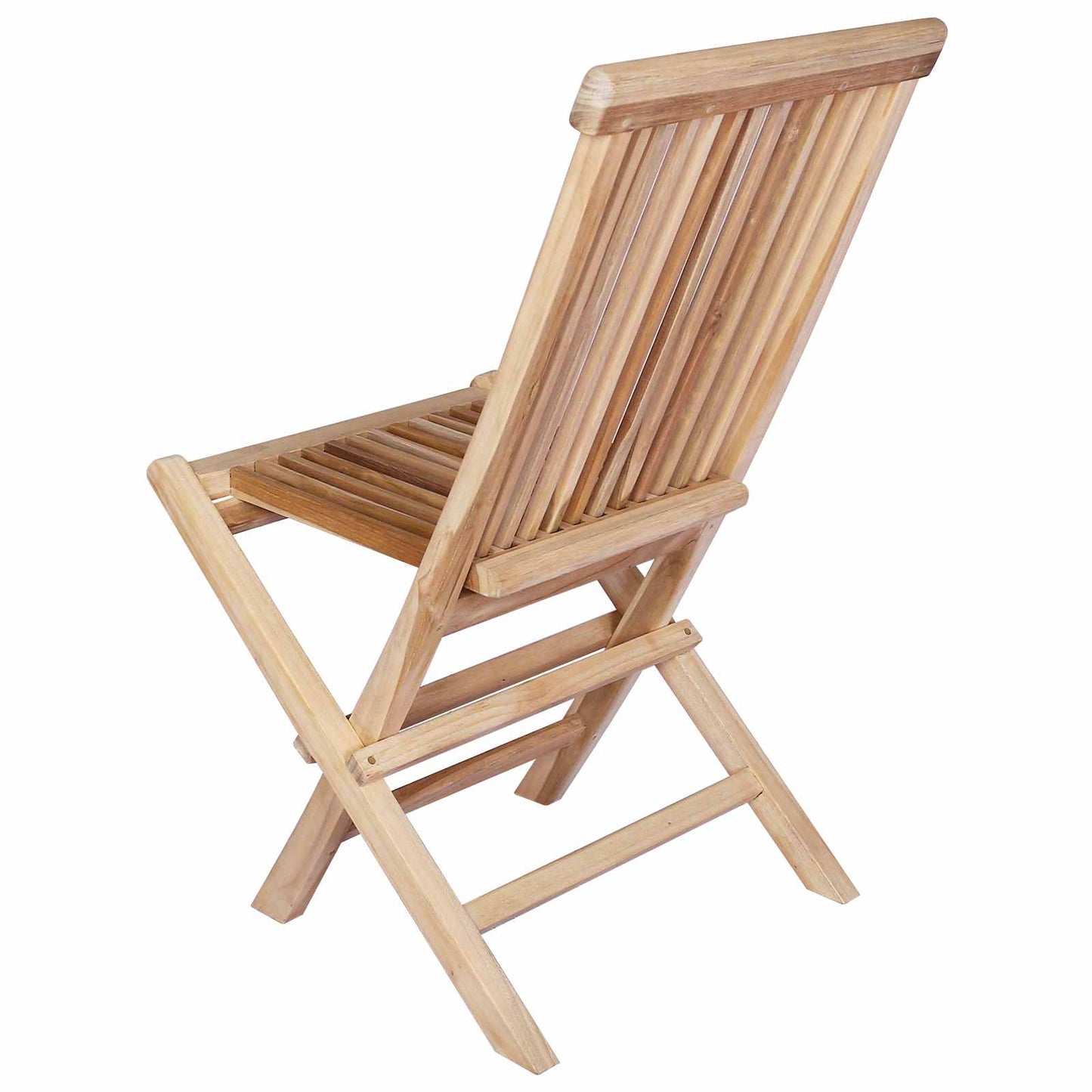 Klappbarer Gartenstuhl 4 Stk. Natur Massivholz Teak