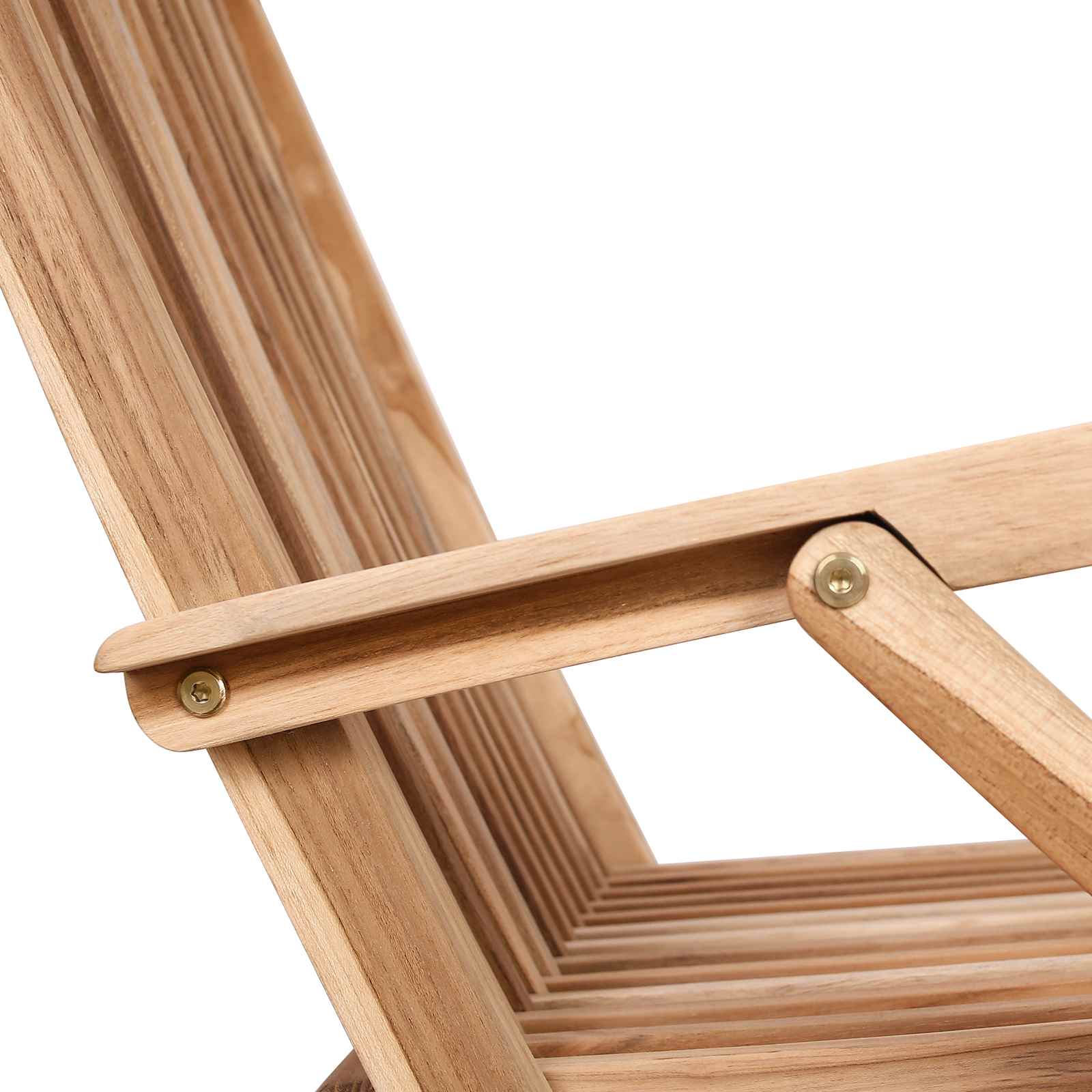 Klappbarer Gartenstuhl 2 Stk. Natur Massivholz Teak