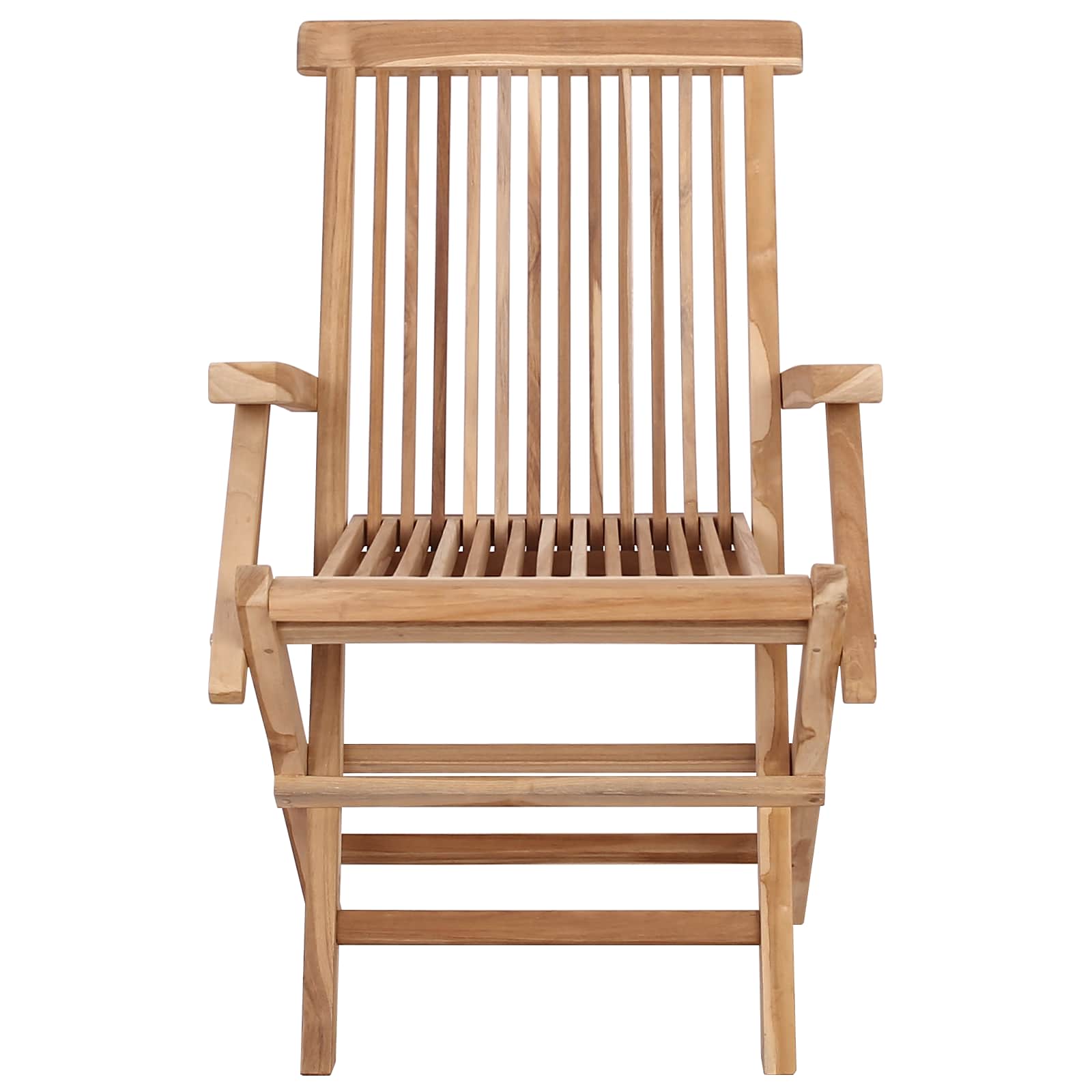 Klappbarer Gartenstuhl 2 Stk. Natur Massivholz Teak