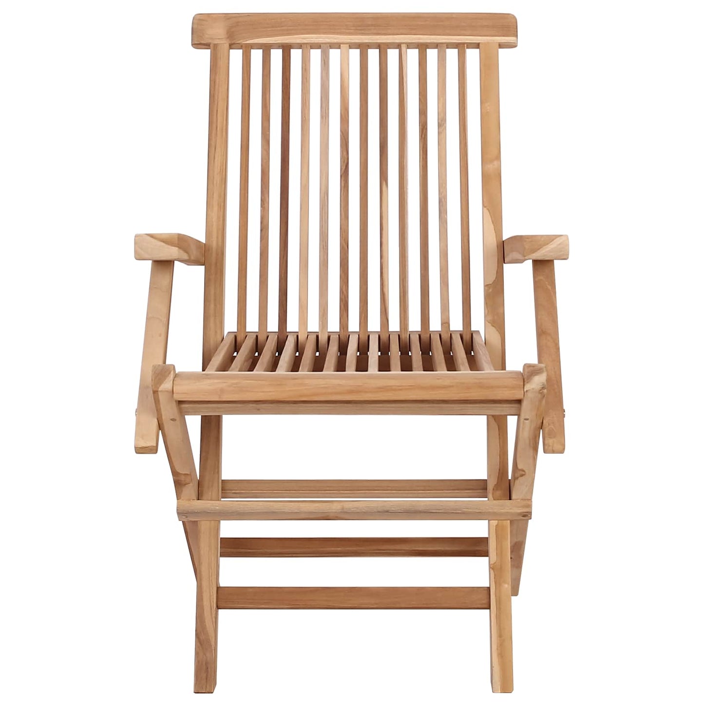 Klappbarer Gartenstuhl 2 stk. Natur Massivholz Teak