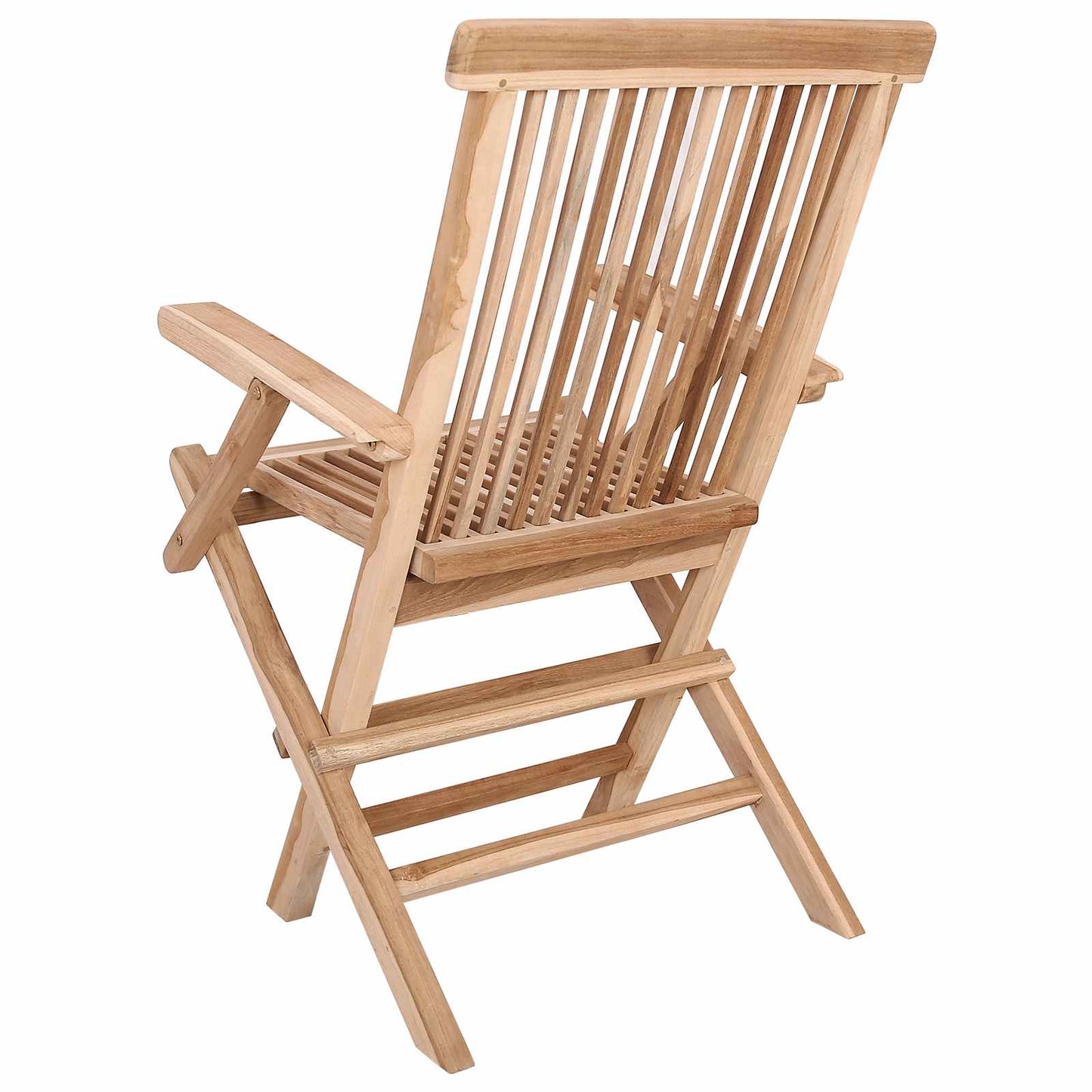 Klappbarer Gartenstuhl 3 Stk. Natur Massivholz Teak