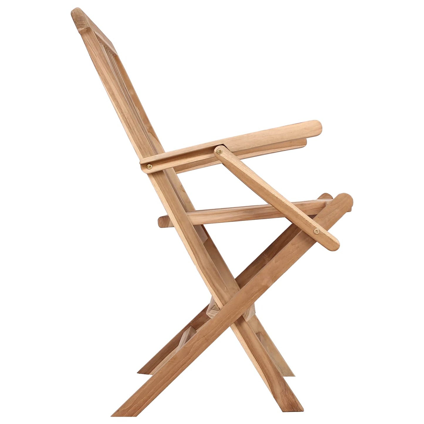 Klappbarer Gartenstuhl 3 Stk. Natur Massivholz Teak