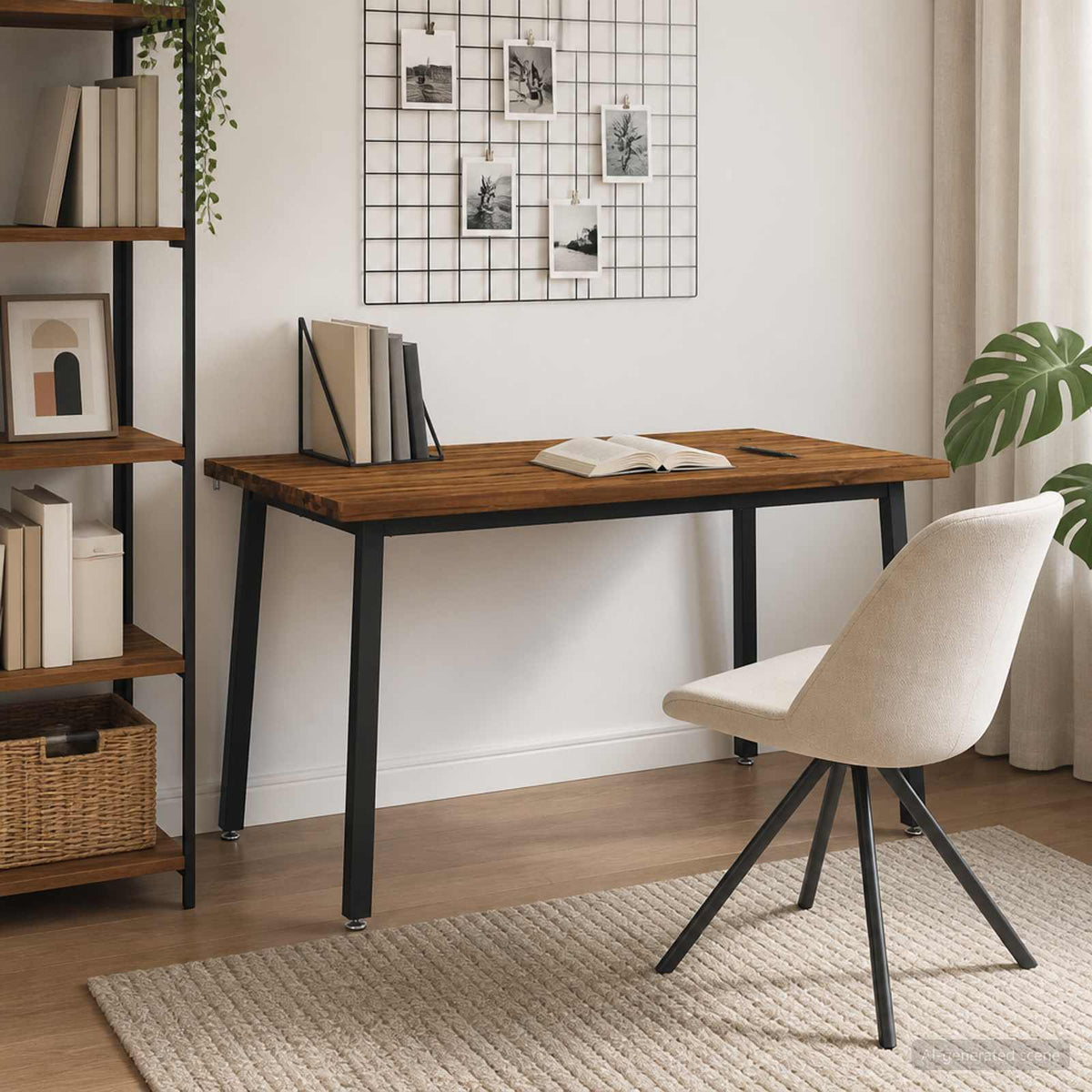 Quadratischer Esstisch 140 x 90 x 75 cm Massivholz Akazie Natur