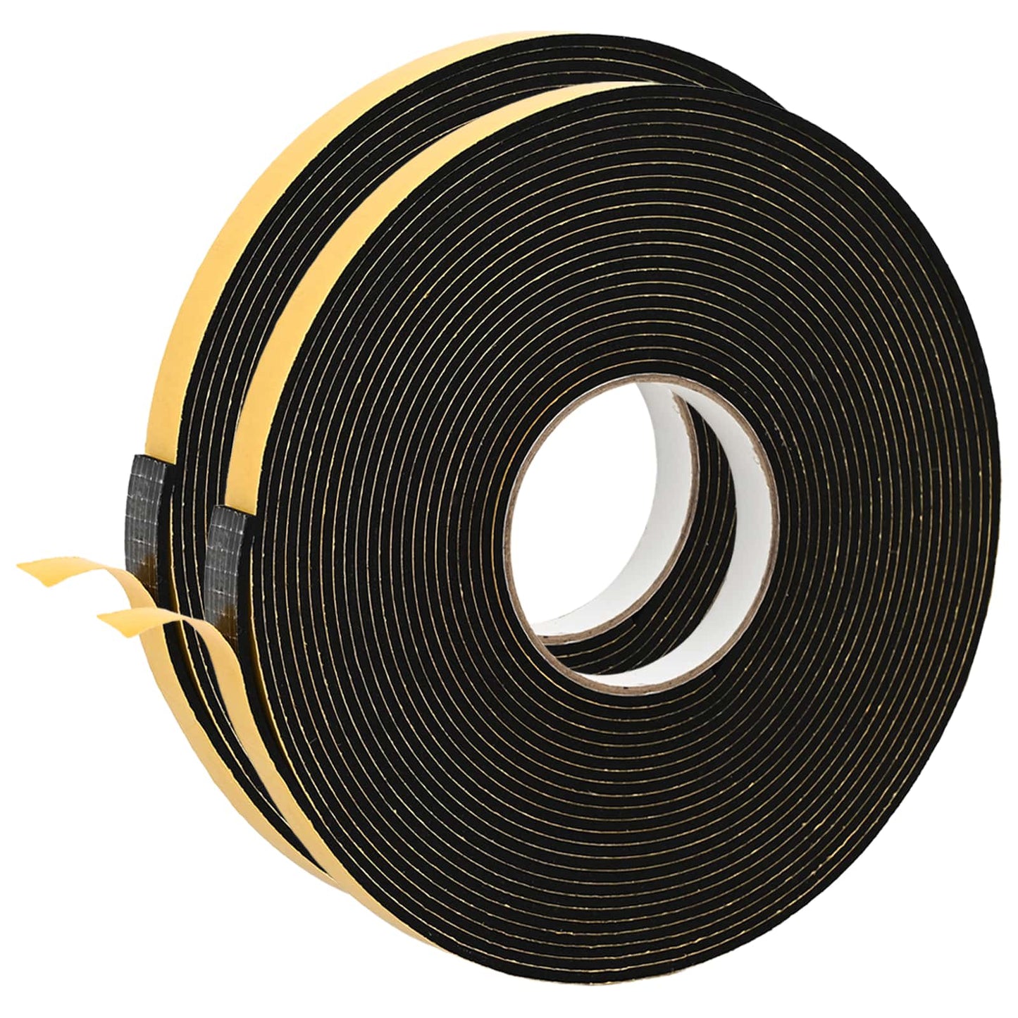 Selbstklebendes Schaumstoffband 2 Stk. Schwarz 20 mm x 10 m
