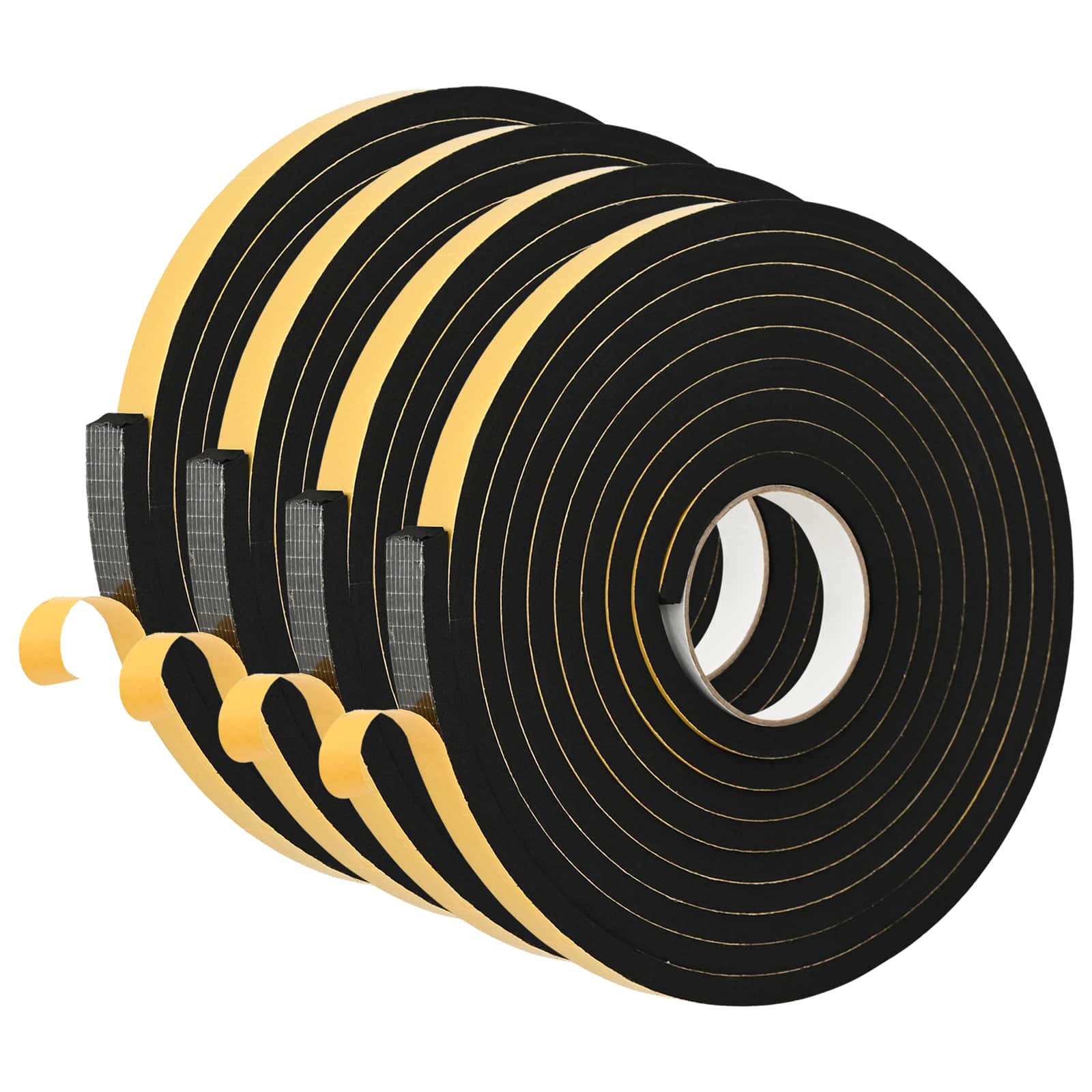 Selbstklebendes Schaumstoffband 4 Stk. Schwarz 20mm x 5m
