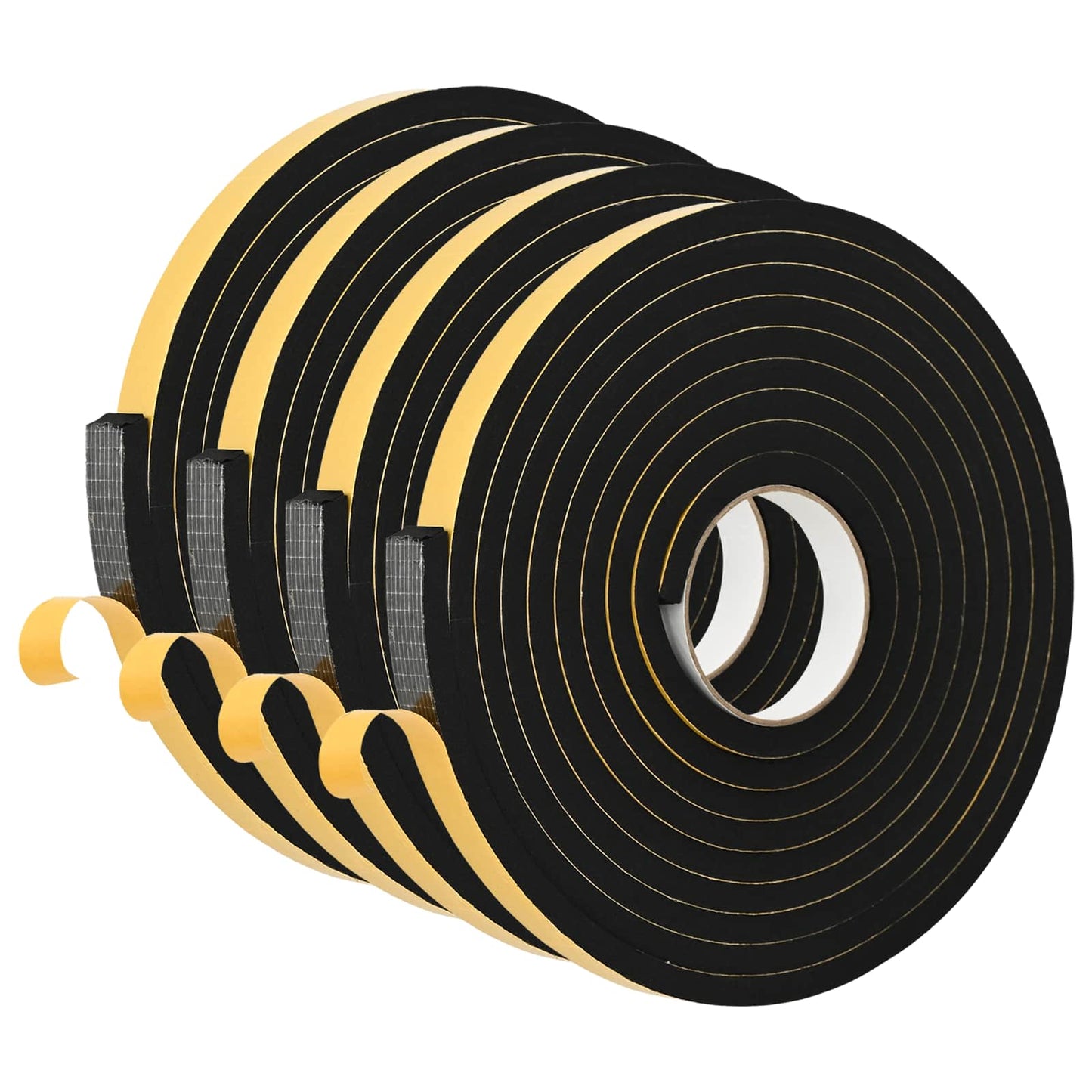 Selbstklebendes Schaumstoffband 4 Stk. Schwarz 20mm x 5m