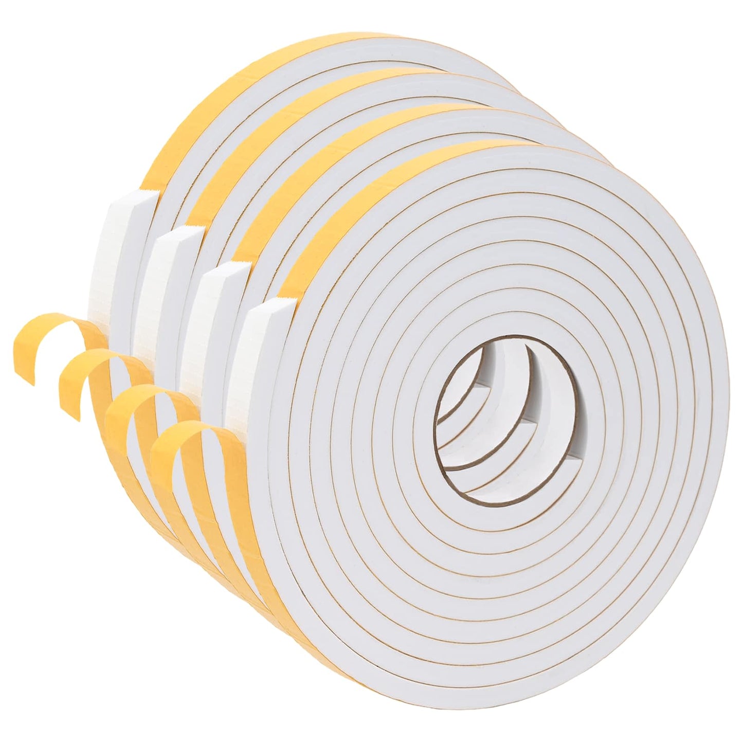 Selbstklebendes Schaumstoffband 4 Stk. Weiß 15mm x 5m CR-Schaum