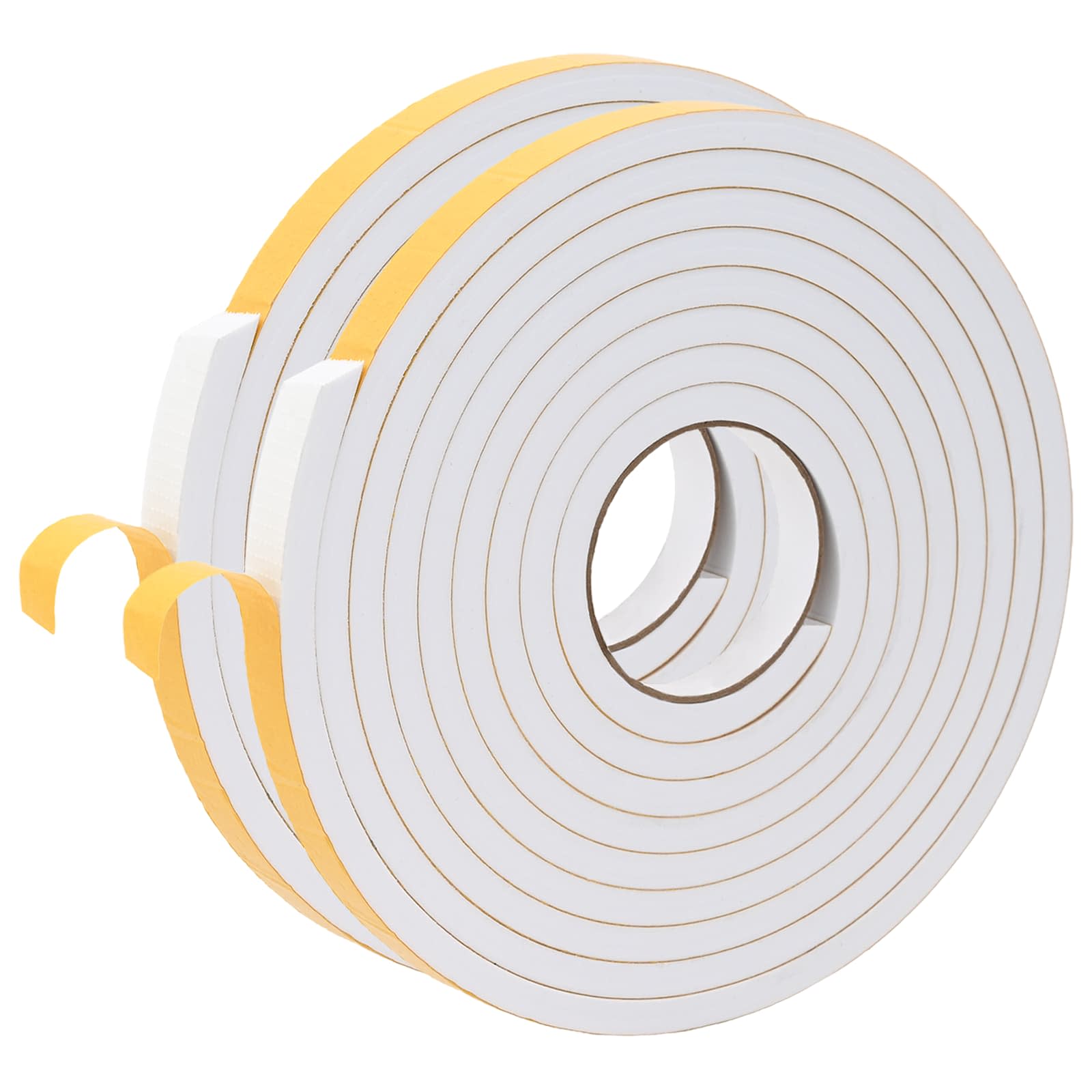 Selbstklebendes Schaumstoffband 2 Stk. Weiß 20mm x 5m CR-Schaum