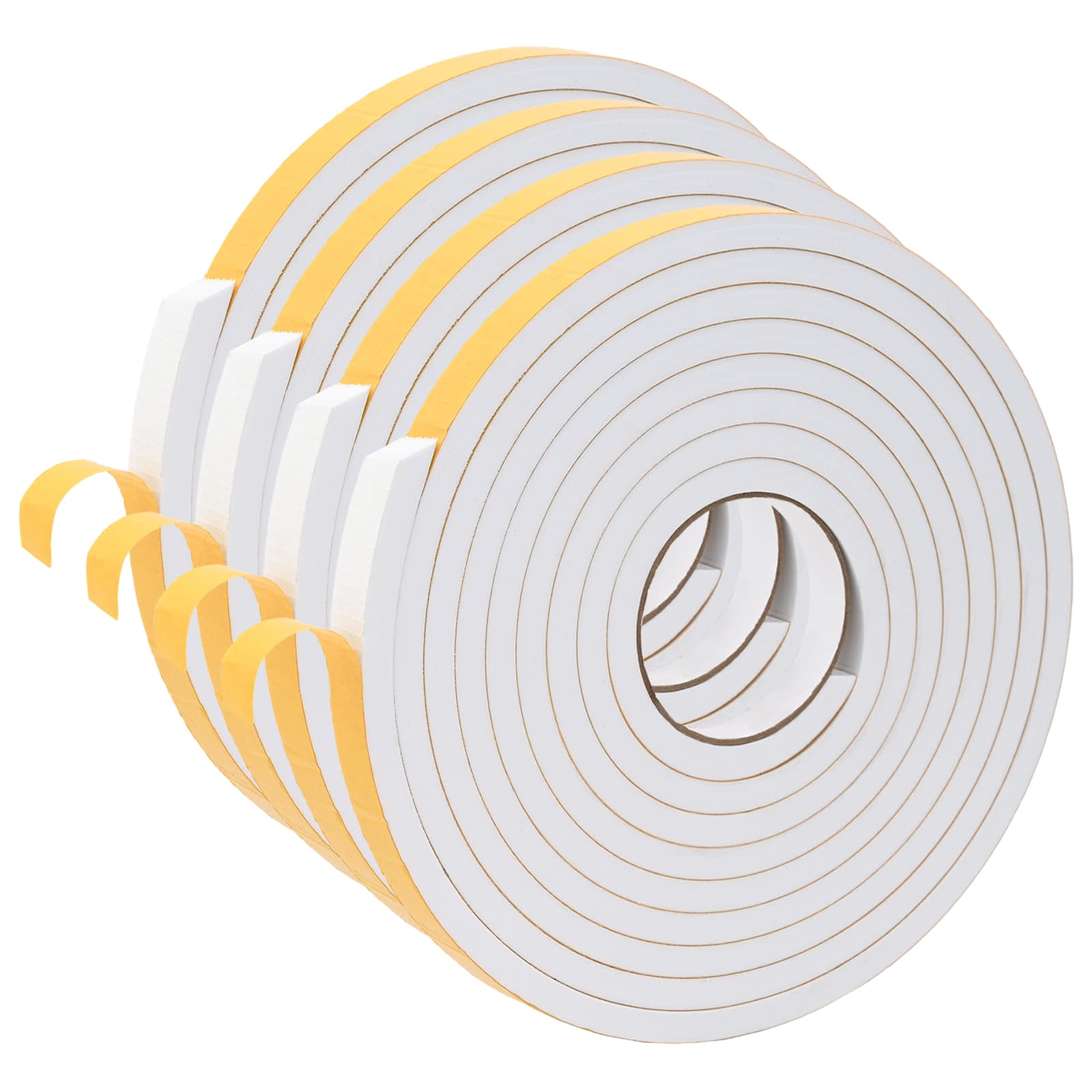 Selbstklebendes Schaumstoffband 4 Stk. Weiß 20mm x 5m CR-Schaum