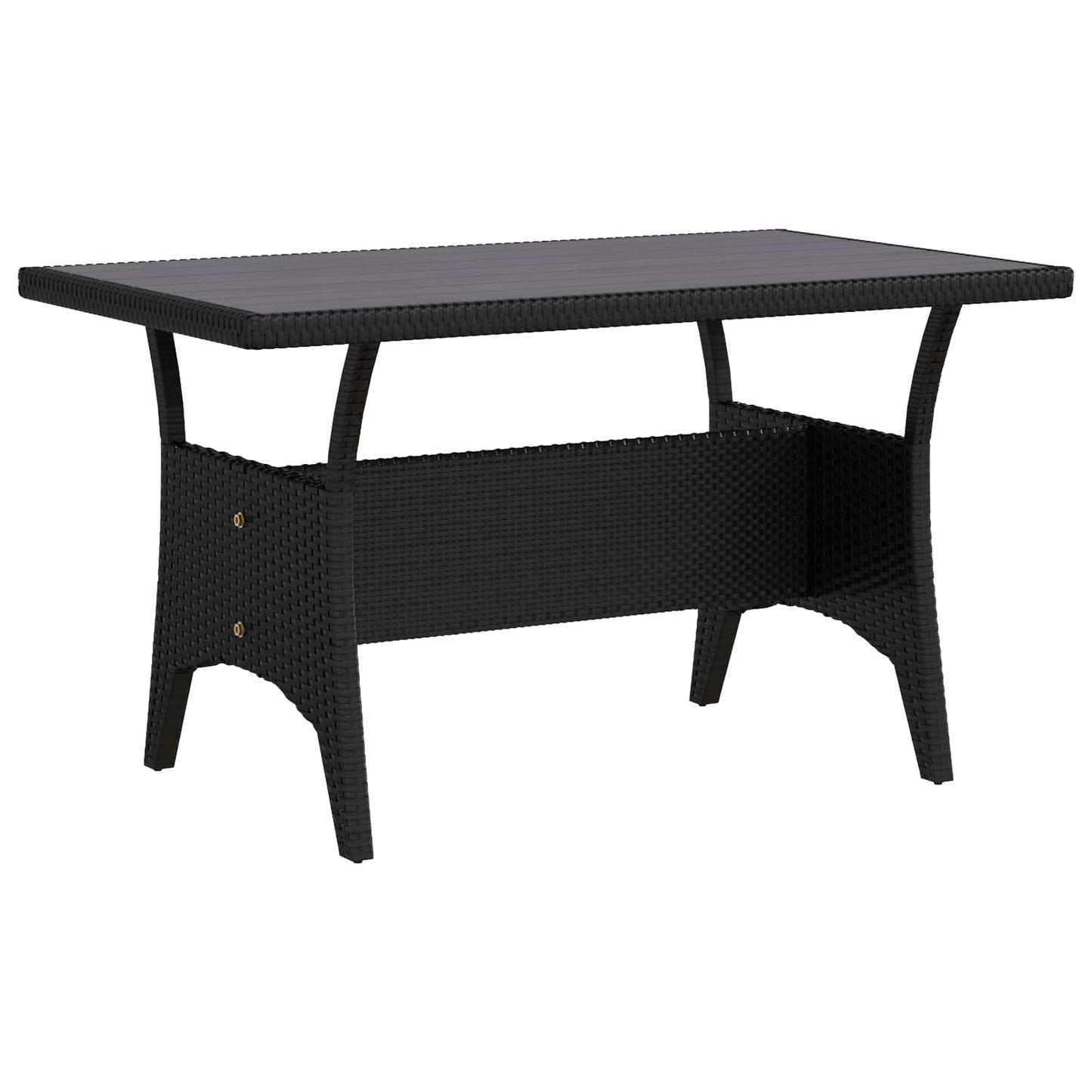 Outdoortisch-Set 3 pcs Schwarz Poly-Rattan
