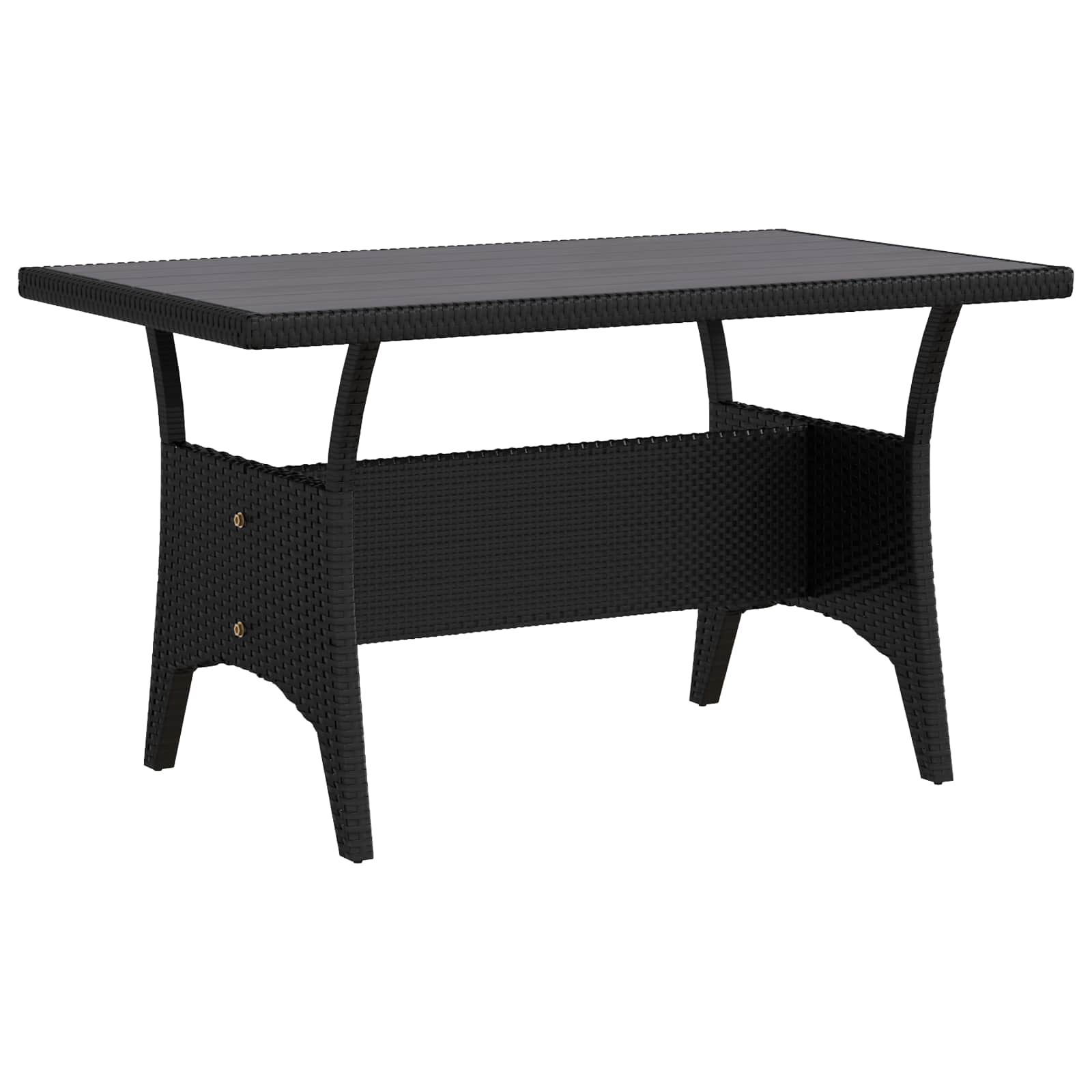 Outdoortisch-Set 3 pcs Schwarz Poly-Rattan