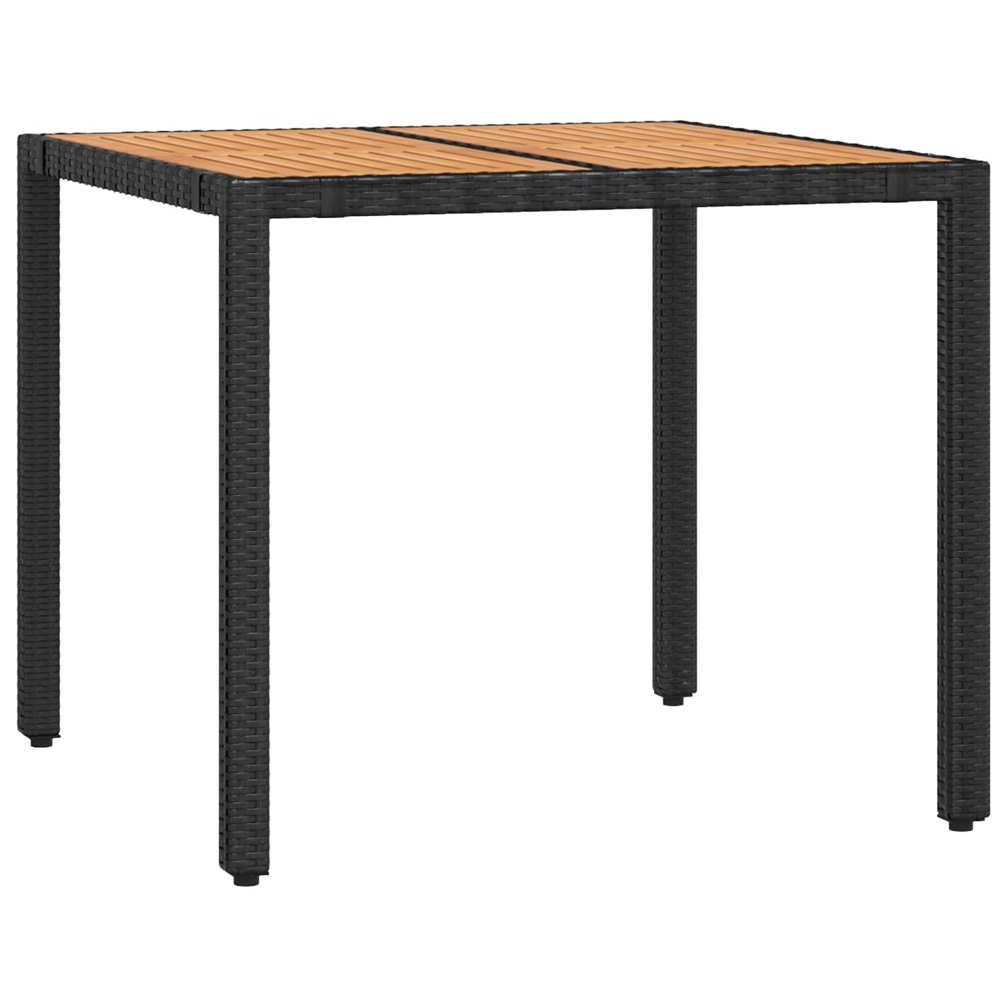 Outdoortisch-Set 3 stk. Schwarz