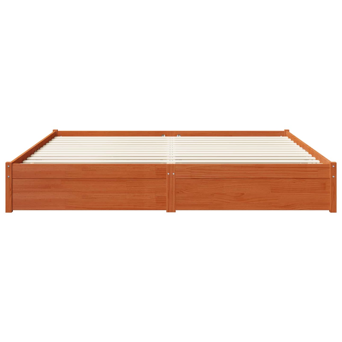 Bettrahmen Wachsbraun 200 x 200 cm Massivholz Kiefer