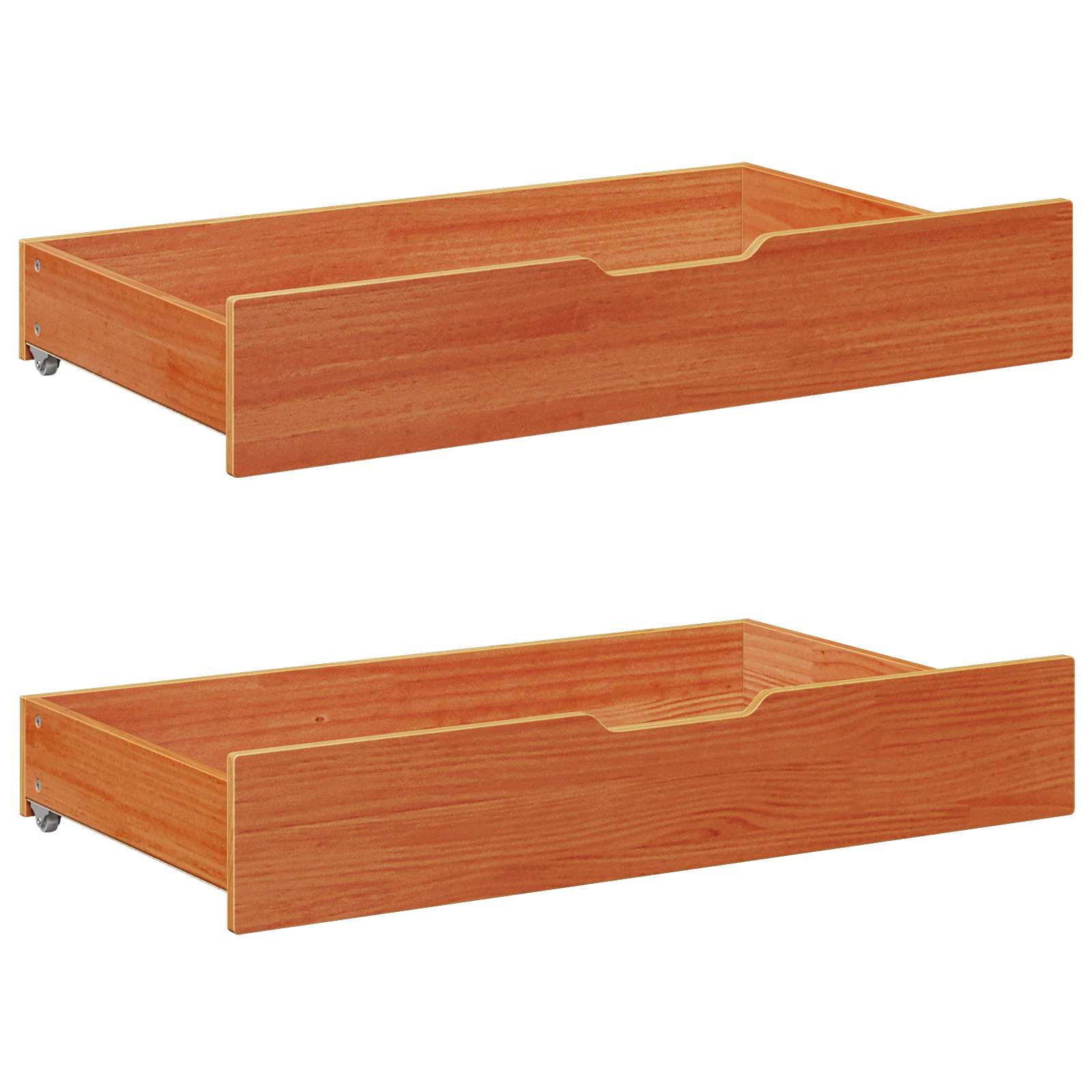 Tagesbett mit Kopfteil 3 pcs Wachsbraun Massivholz Kiefer