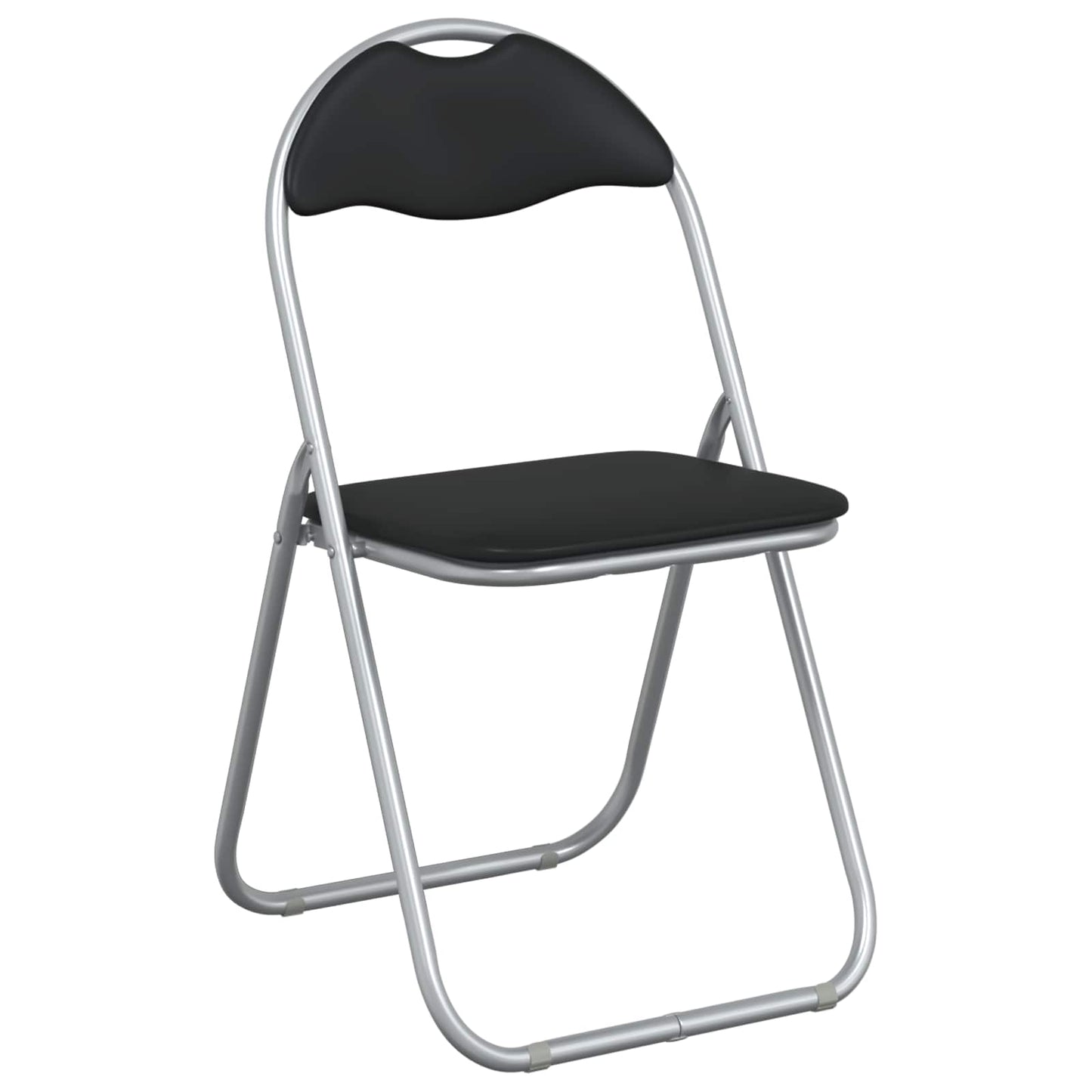 Klappstuhl 2 pcs Schwarz und Grau 48 x 43,5 x 81 cm Kunstleder