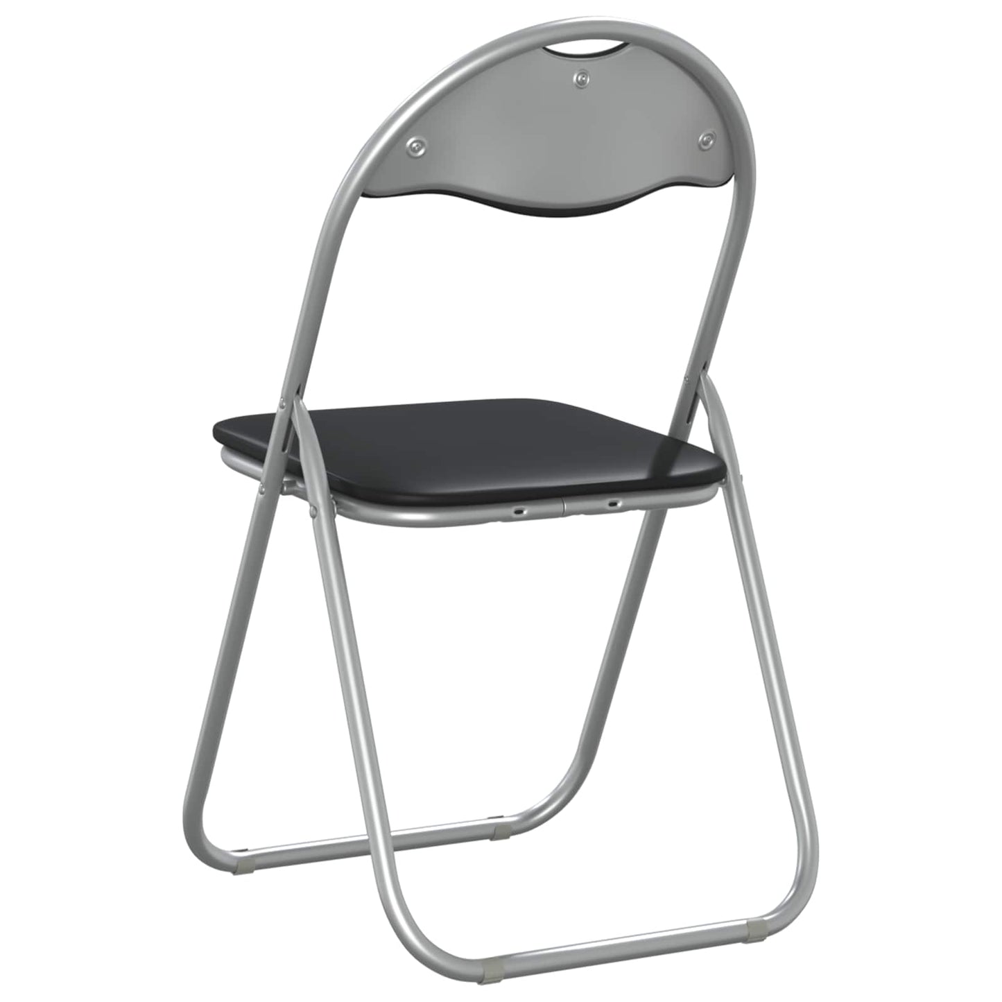 Klappstuhl 2 pcs Schwarz und Grau 48 x 43,5 x 81 cm Kunstleder
