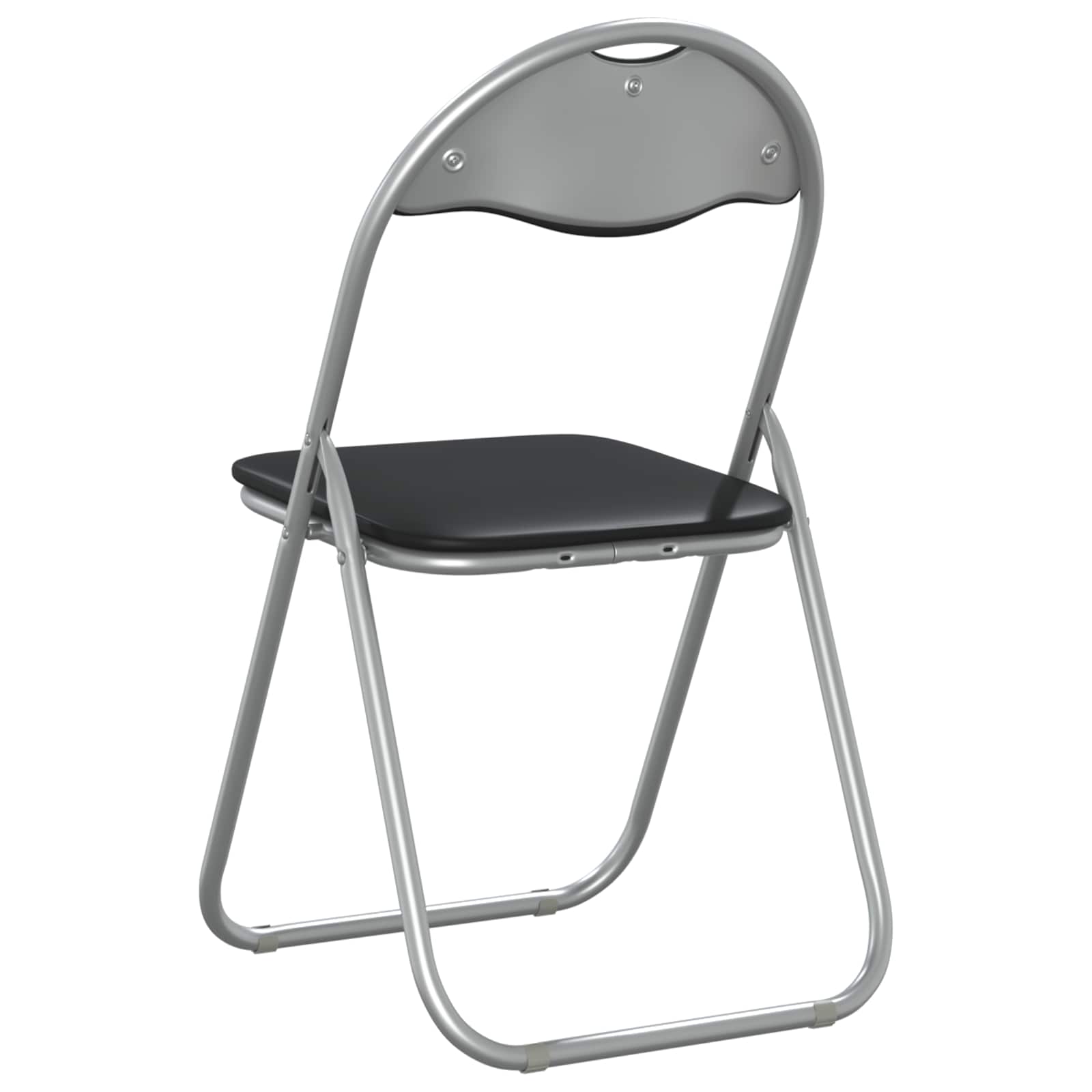 Klappstuhl 2 pcs Schwarz und Grau 48 x 43,5 x 81 cm Kunstleder