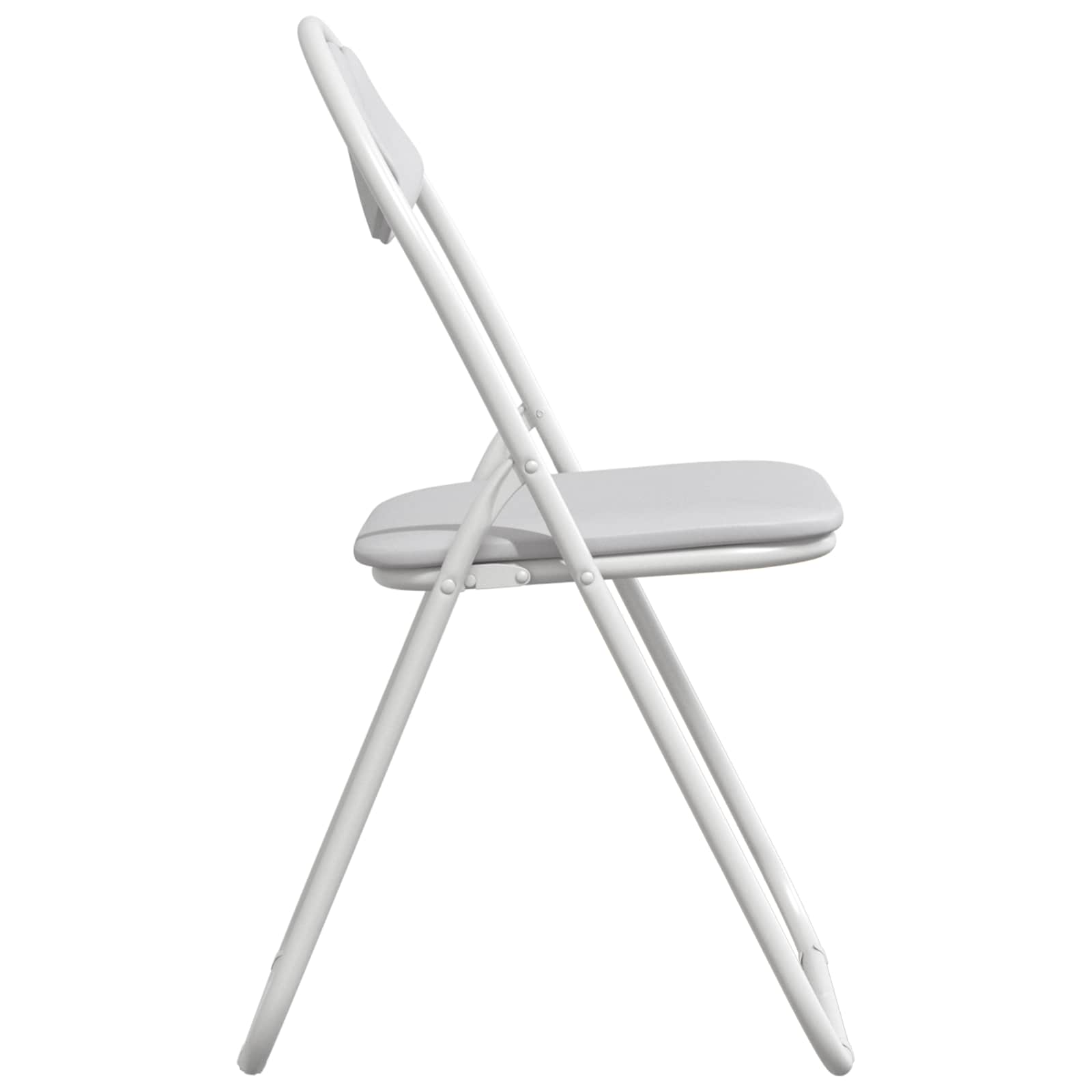 Klappstuhl 2 Stk. Kunstleder Weiß 48 x 43,5 x 81 cm