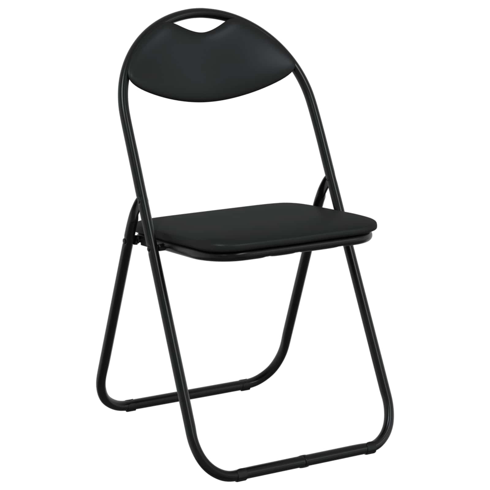 Klappstuhl 8 stk. Kunstleder Schwarz 48 x 43,5 x 81 cm