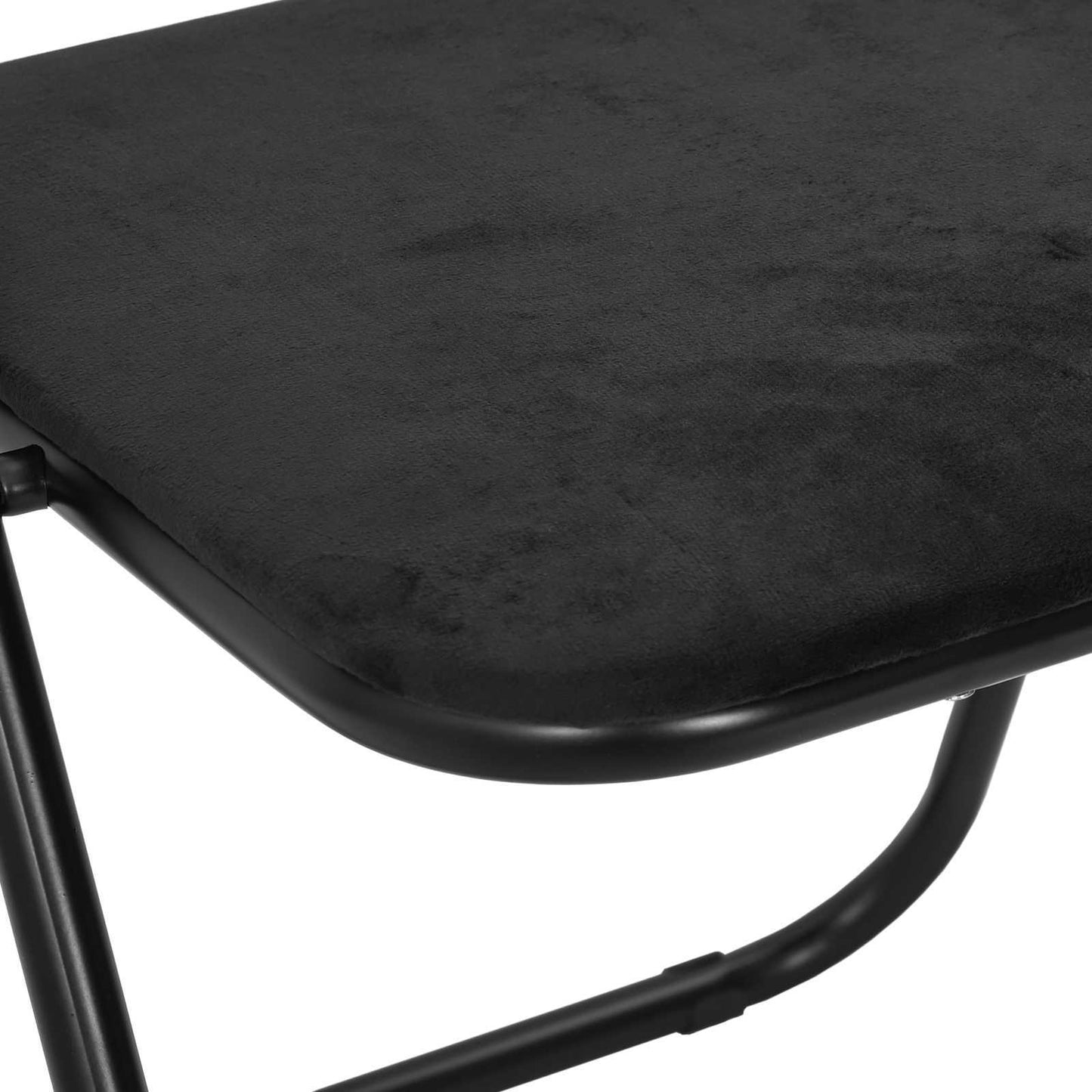 Klappstuhl 2 stk. Samt Schwarz 48 x 44 x 78 cm
