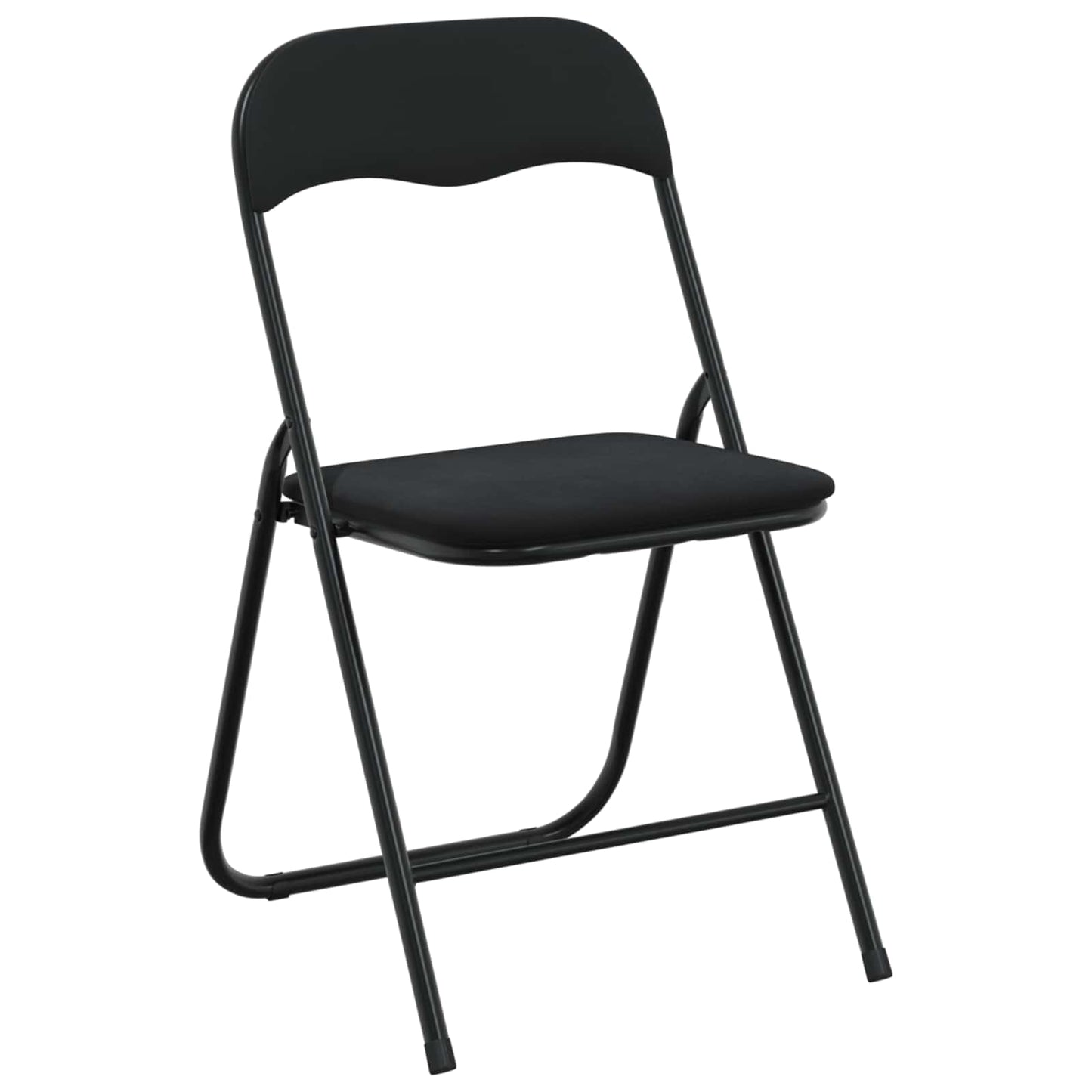Klappstuhl 2 Stk. Samt Schwarz 48 x 44 x 78 cm