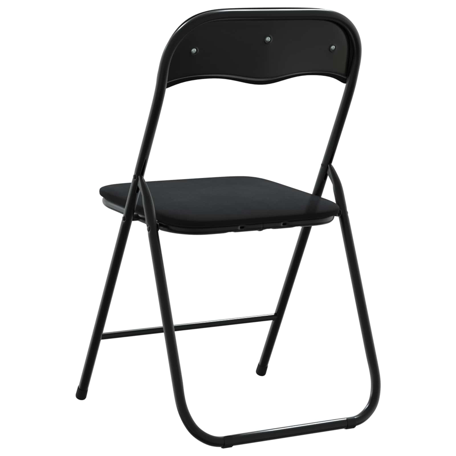 Klappstuhl 2 Stk. Samt Schwarz 48 x 44 x 78 cm