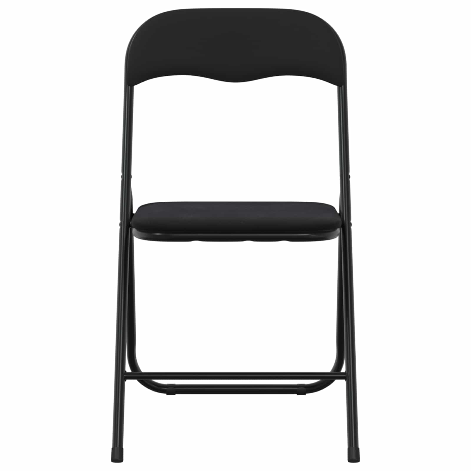Klappstuhl 2 stk. Samt Schwarz 48 x 44 x 78 cm
